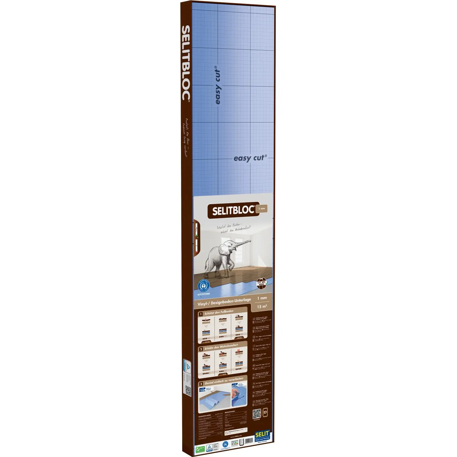 SELIT Podložka pod vinylové podlahy SELITBLOC Basic 1,2 x 12,5 m, tl. 1 mm
