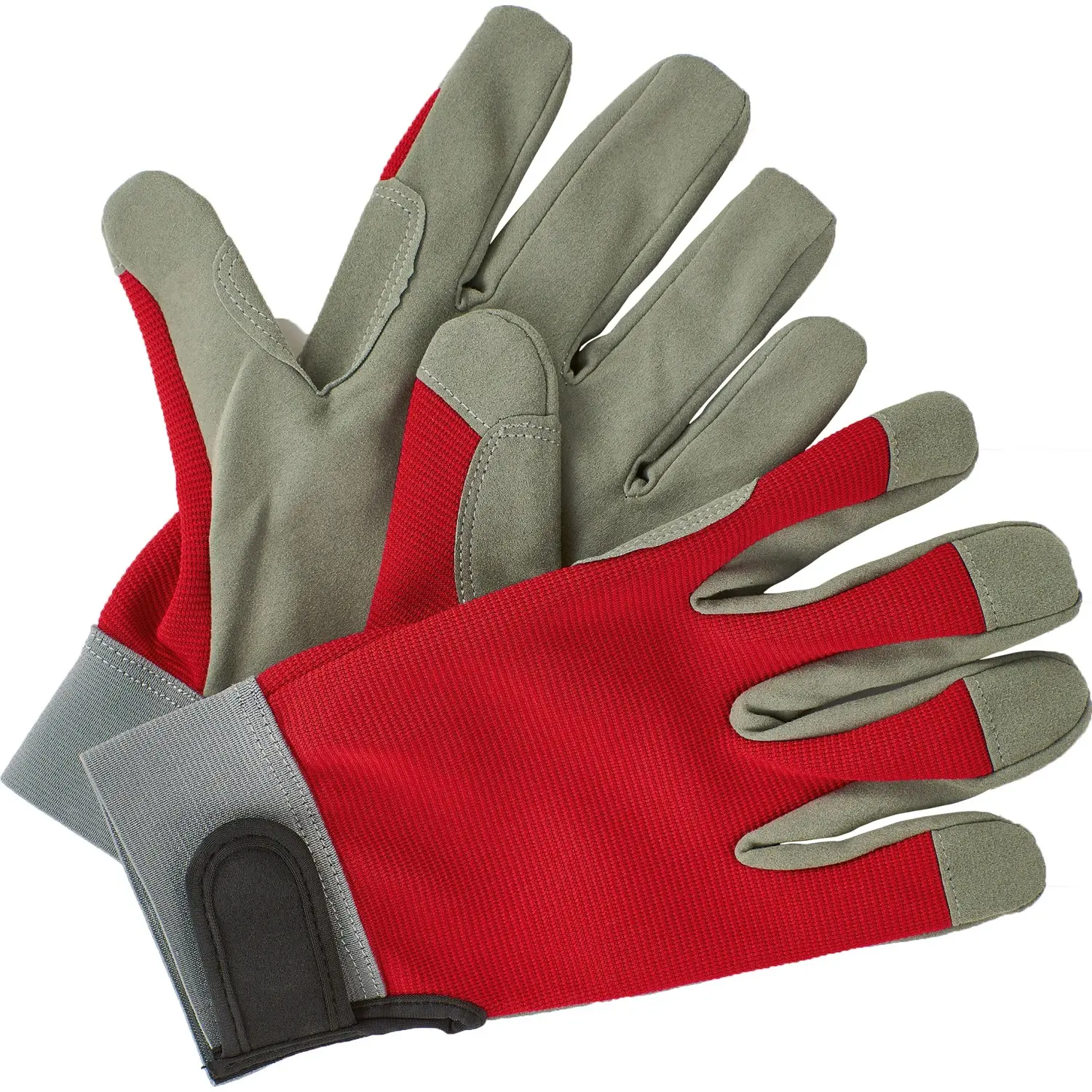 LUX-TOOLS Zahradní rukavice červeno-šedá, vel. 8