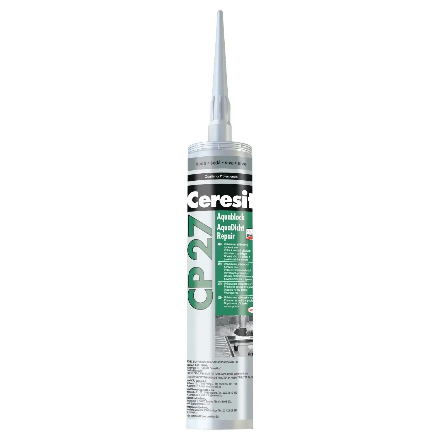 Ceresit Tmel na elastické utěsnění střech Aquablock CP 27 černý, 300 ml