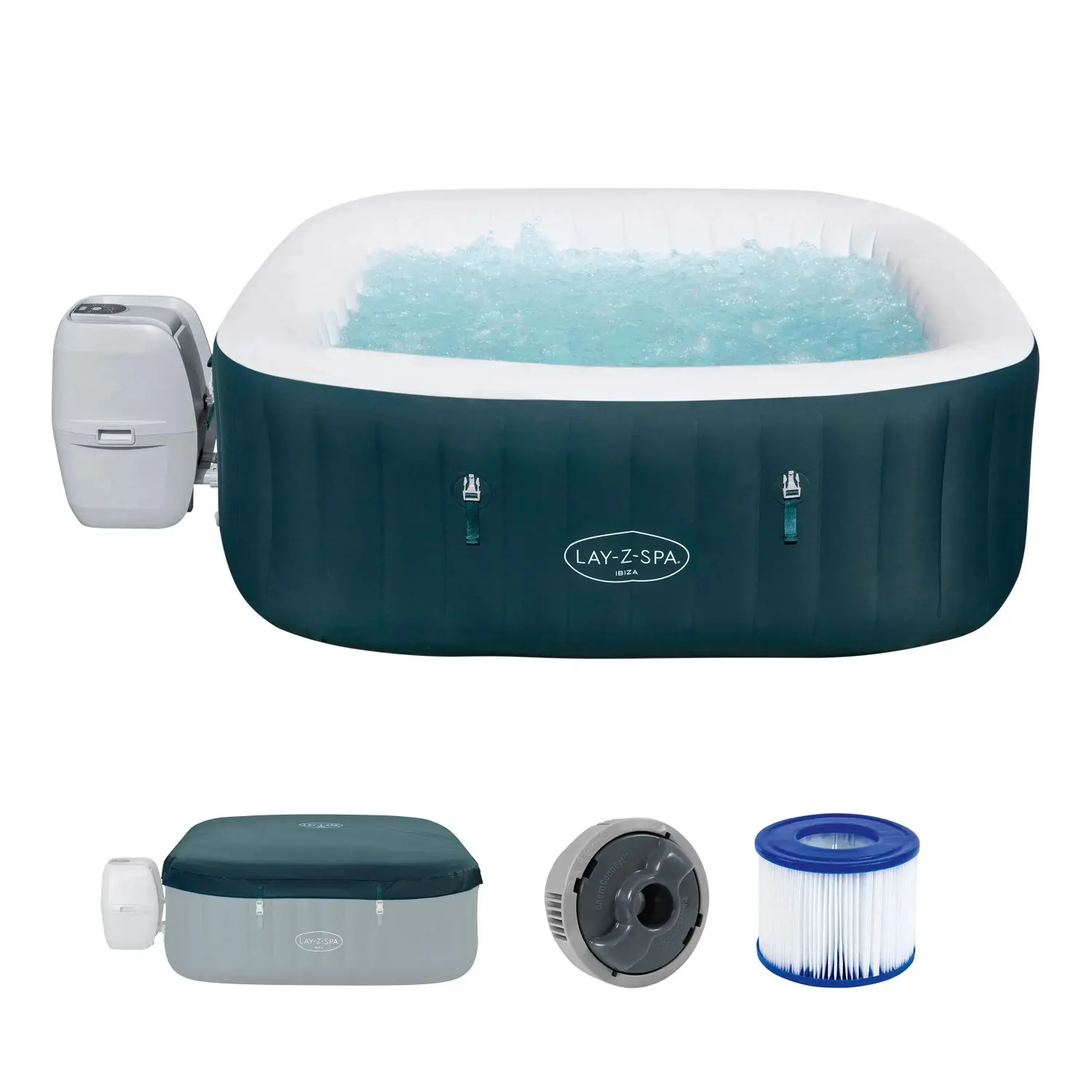 Bazén s hydromasáží SPA Ibiza Bestway 1,8x1,8x0,66 m  AirJet™ 6002U