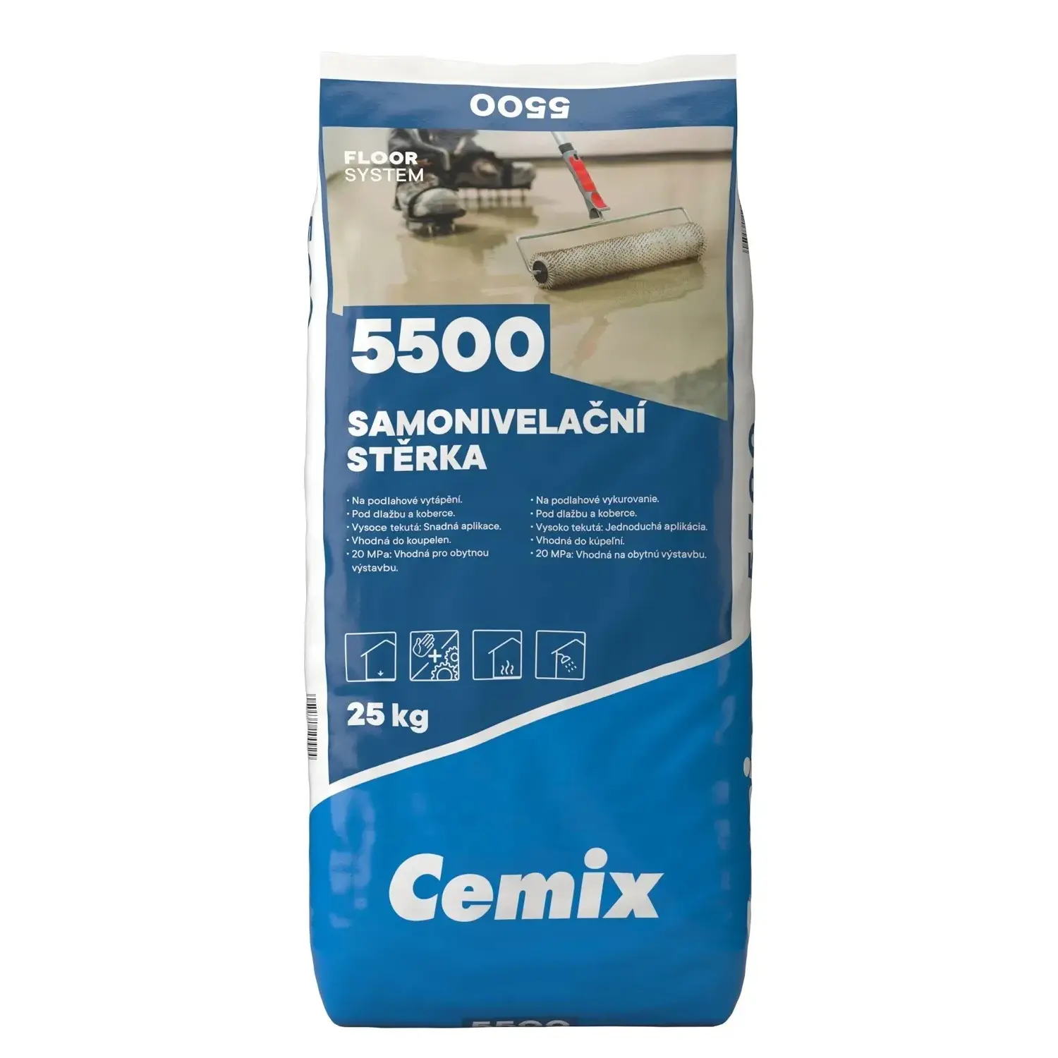 Cemix 5500 Samonivelační stěrka 20 MPa, 25 kg