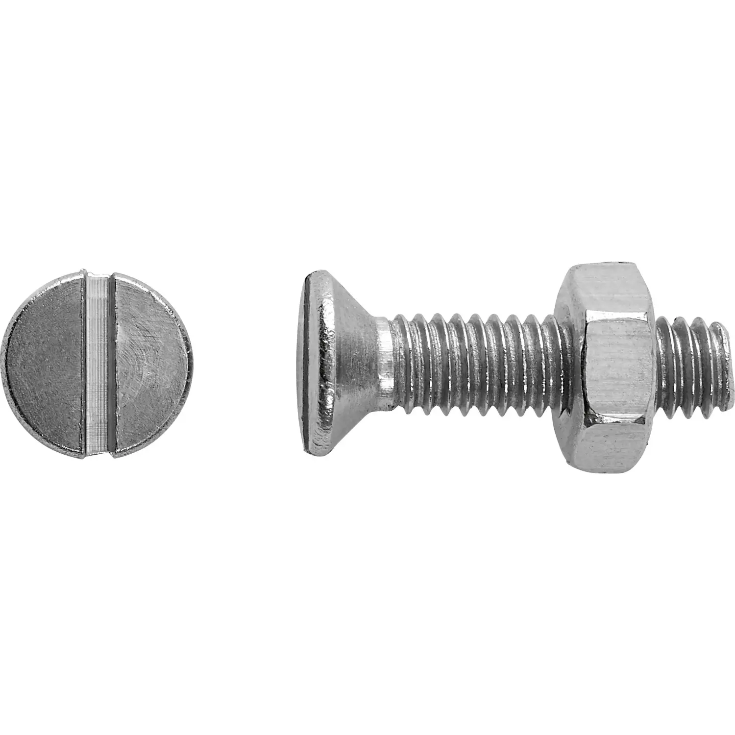 Závitový šroub se zápustnou hlavou PZ ocel A2 M4 x 10 mm, 8 ks + matice