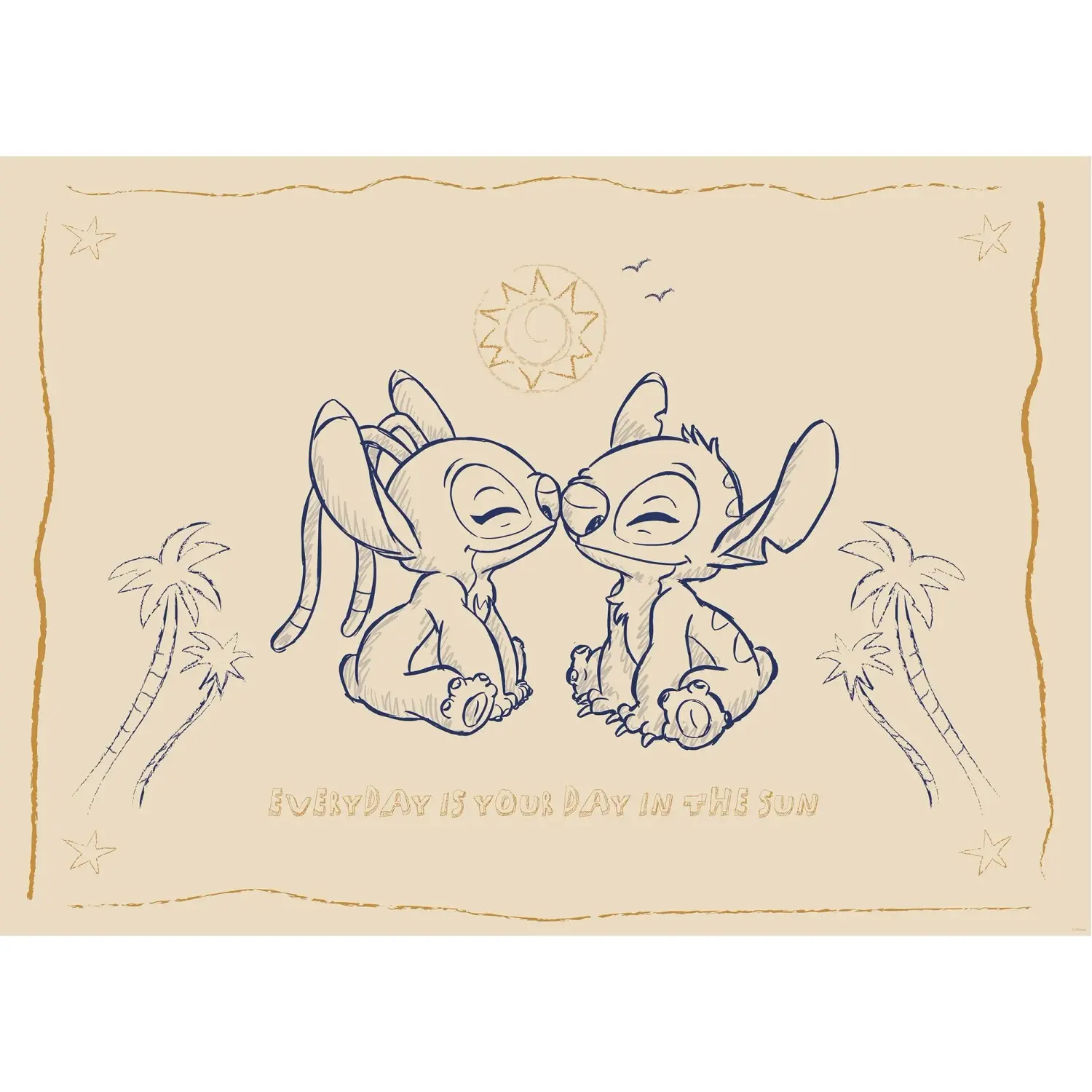 Komar Plakát Disney Lilo and Stitch Your Day in the Sun 70 x 50 cm