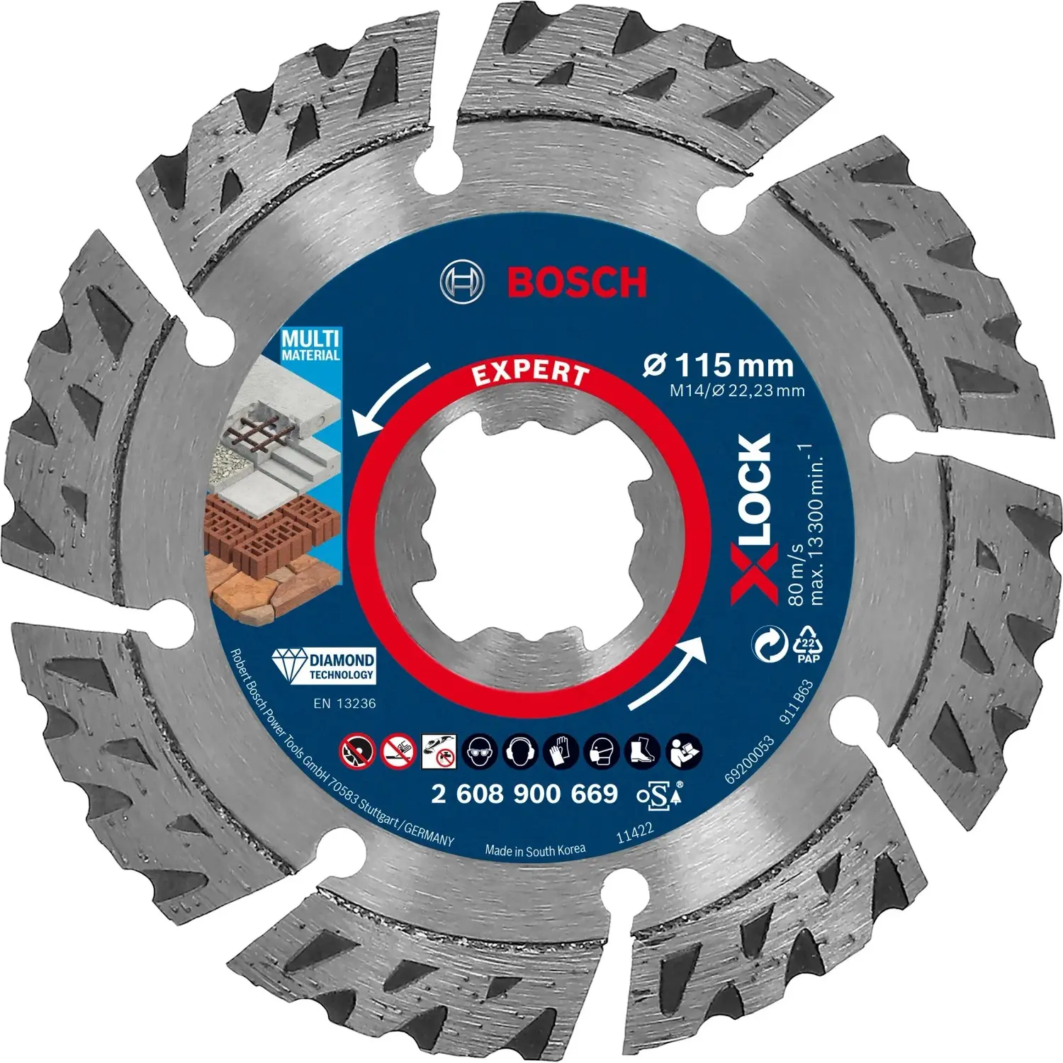 Bosch Diamantový dělicí kotouč X-LOCK Expert Multi Material, pr. 115 x 22,23 mm