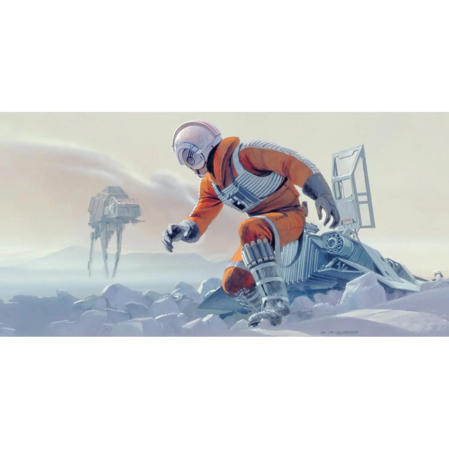 Komar Vliesová fototapeta Star Wars Classic RMQ Hoth Battle Pilot, 500 x 250 cm