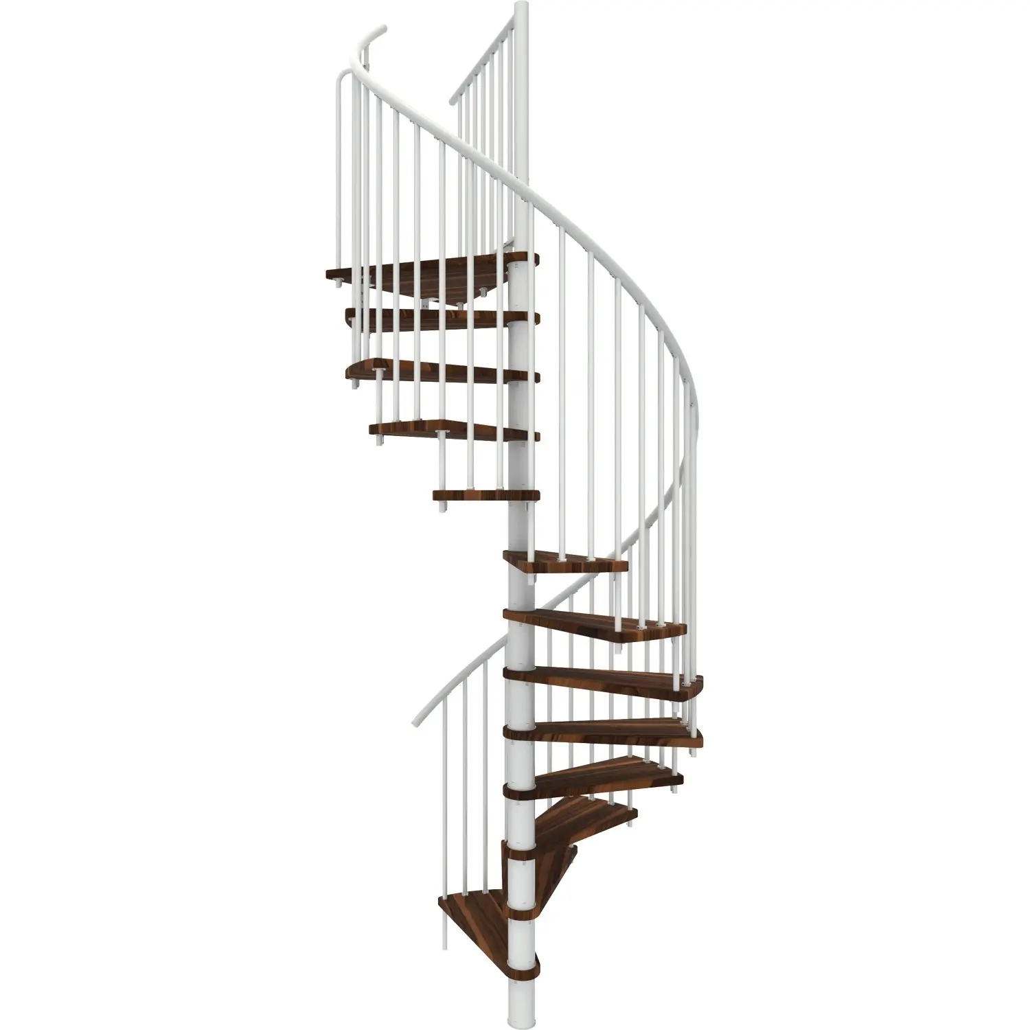 Minka STAIRS Kombinované točité schodiště Spiral Smart ořech/bílá pr. 160 cm