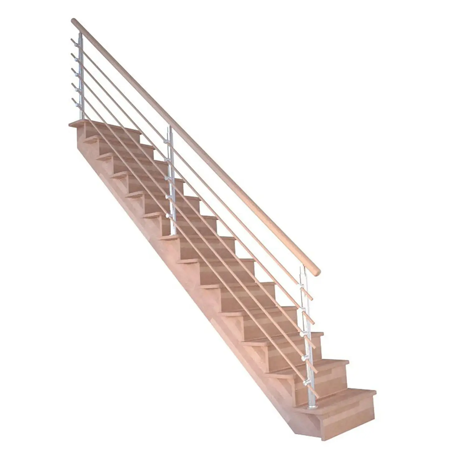 StarWood Schody Lindos Pro bukové rovné 100cm uzavřené design. dřev. zábradlí