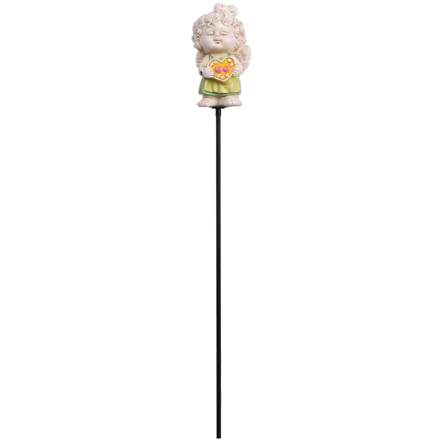 Mica Decorations Dekorativní zahradní zápich anděl-dívka se srdcem, 95 cm