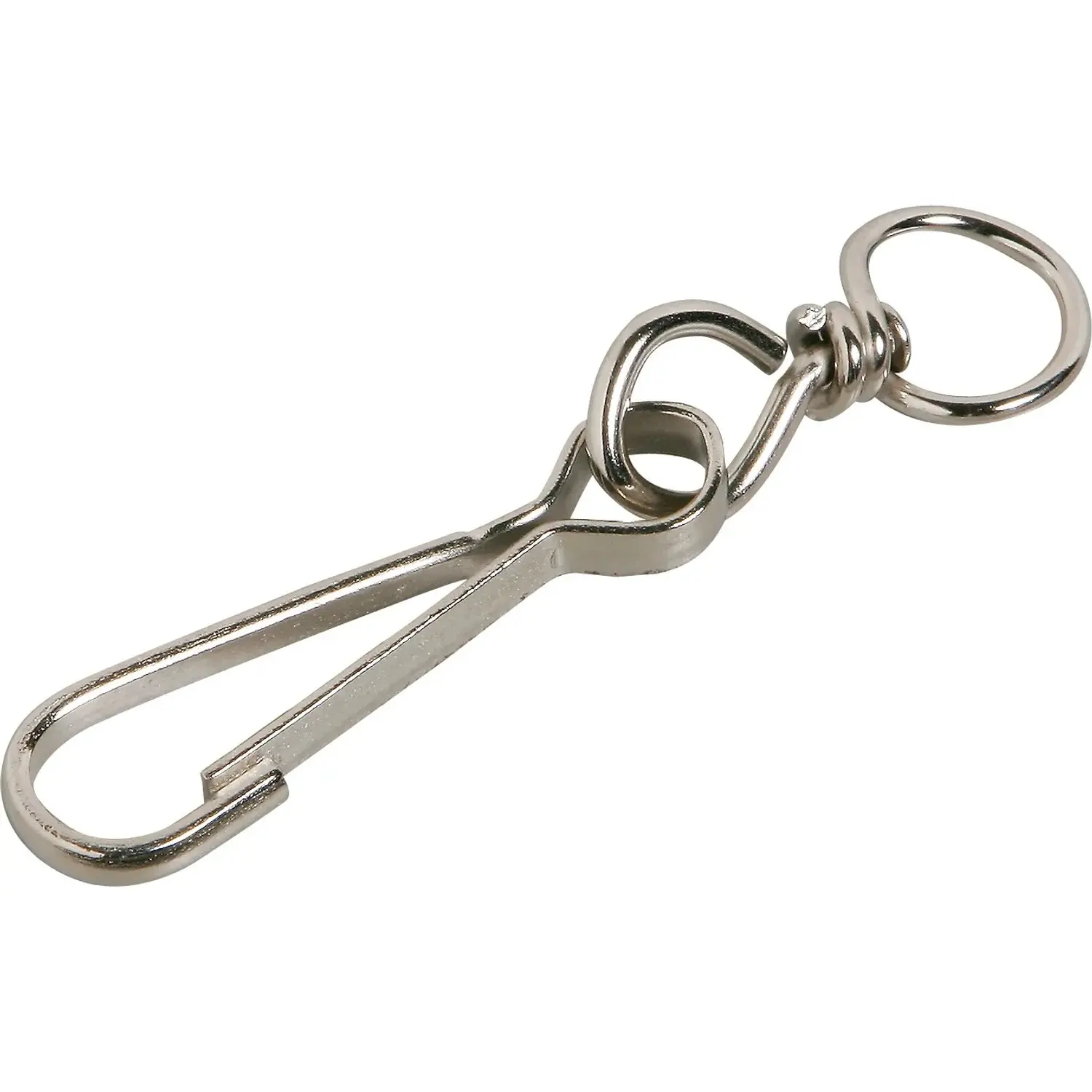 LUX-TOOLS Simplexní karabinka, poniklovaná, 2 ks, 95 x 16 x pr. 6 mm