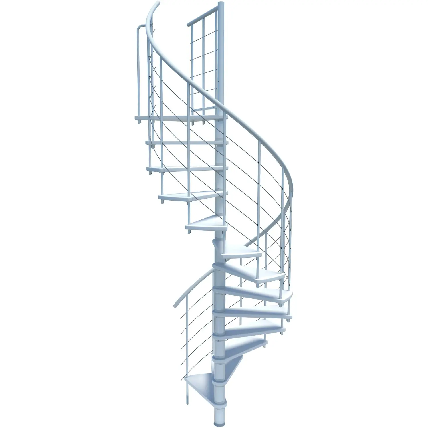 Minka STAIRS Kombinované točité schodiště Venezia Smart bílá/bílá pr. 140 cm