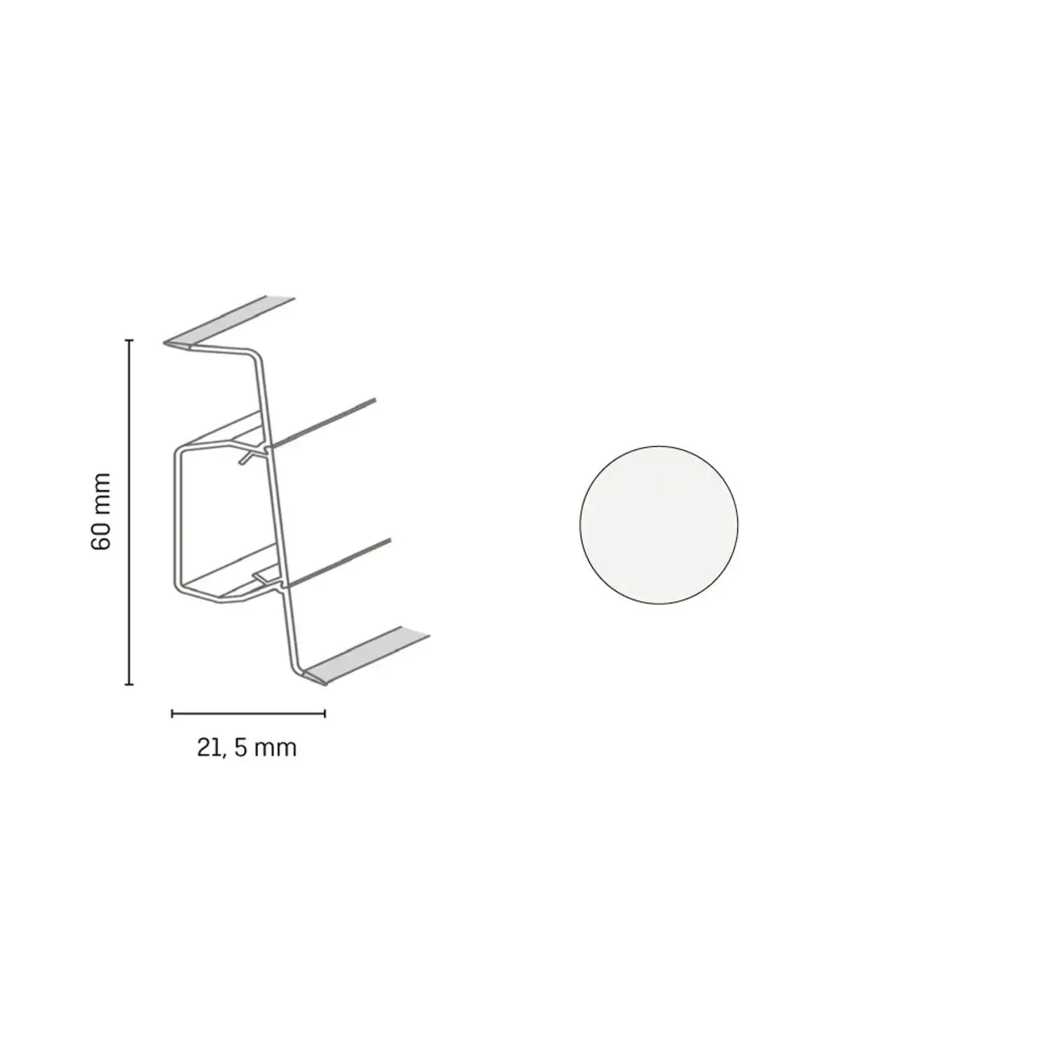 Döllken Profiles Lišta Q SLK 60 1137 bílá 60 x 21,5 x 2500 mm
