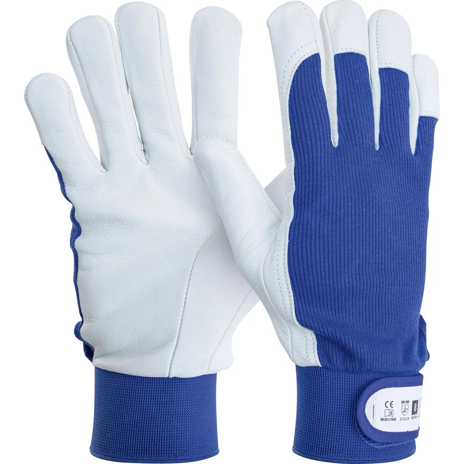 LUX-TOOLS Částečně kožené pracovní rukavice, vel. 8