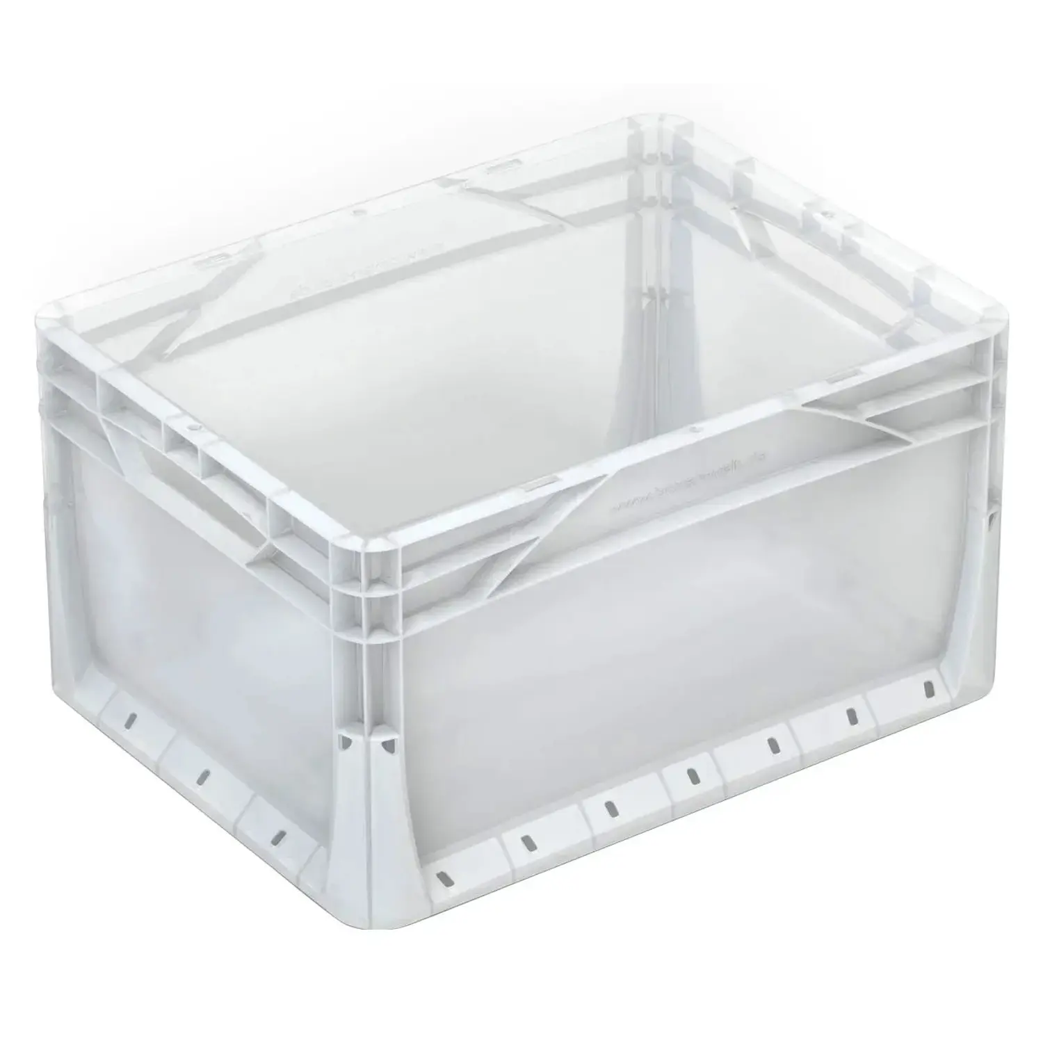 Surplus Systems Eurobox s plnou stěnou, transparentní, 62 l, 600 x 400 x 320 mm