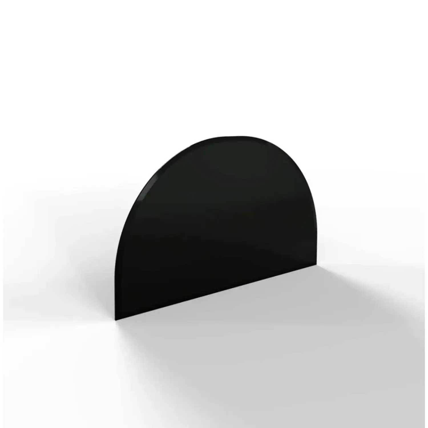 HS Flamingo Sklo pod kamna oblouk R350, černé, 700 x 450 x 6 mm