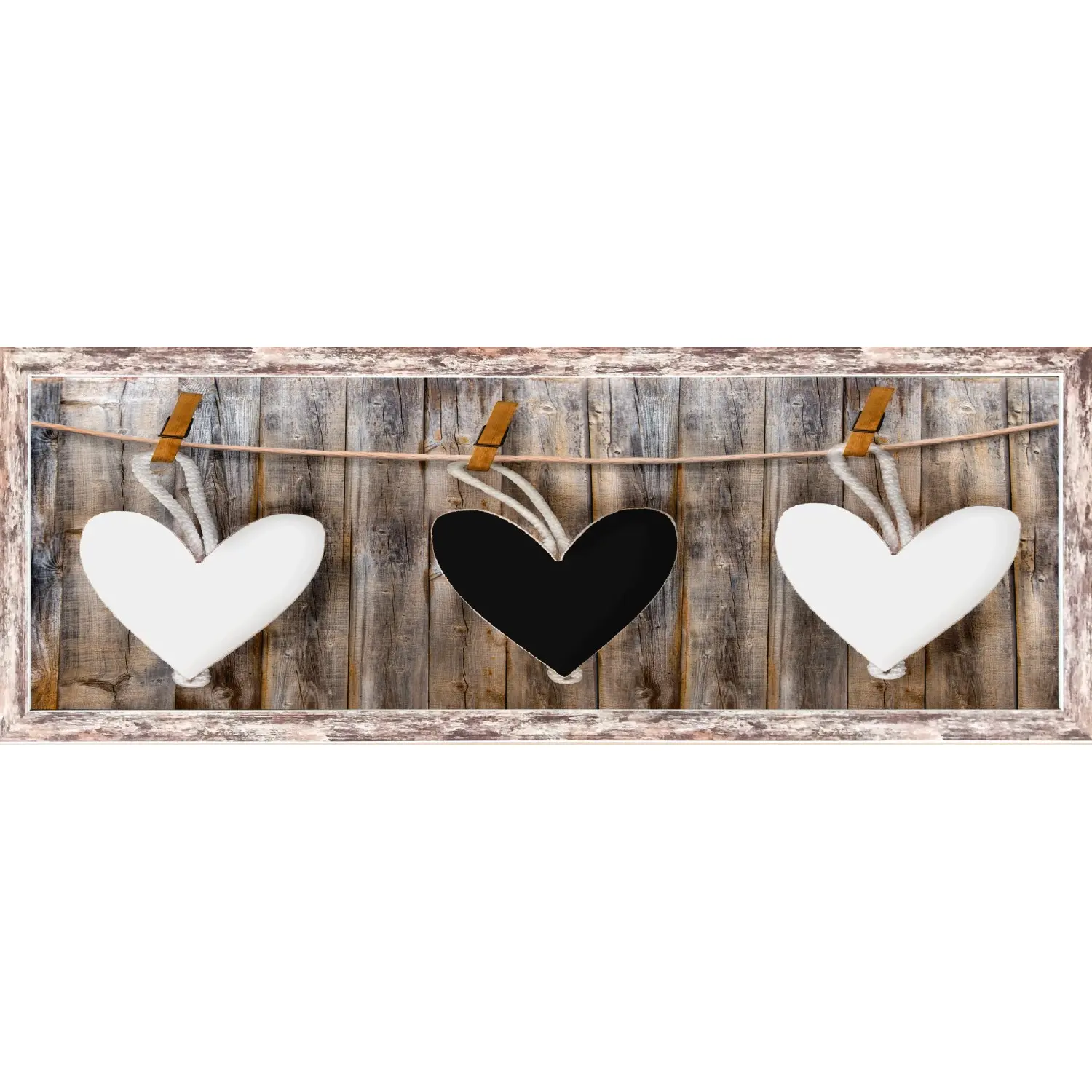Bondecor Obraz, MDF rám, Love 30 x 90 cm