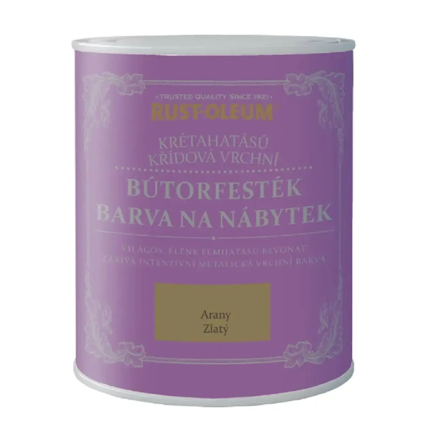 Rust-Oleum Barva na nábytek Metallic Finish, metalíza zlatá, 750 ml