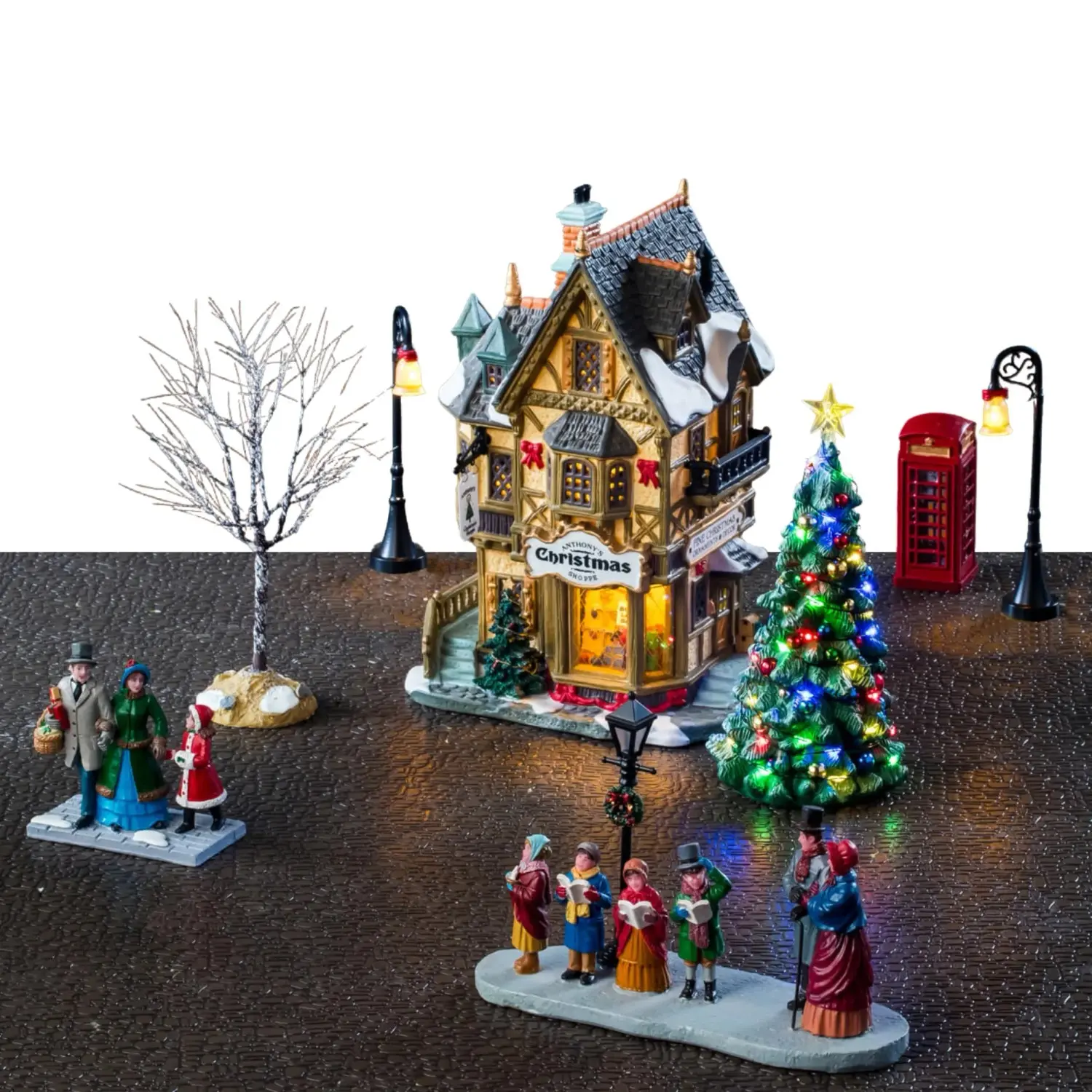 Lemax Vánoční dekorace sada Tannenbaum Christmas Shoppe Set