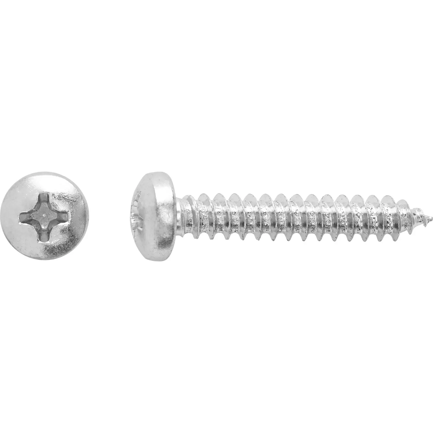 Vrut do plechu s půlkulatou hlavou PH2 plný závit ocel A2 4,2 x 16 mm, 12 ks