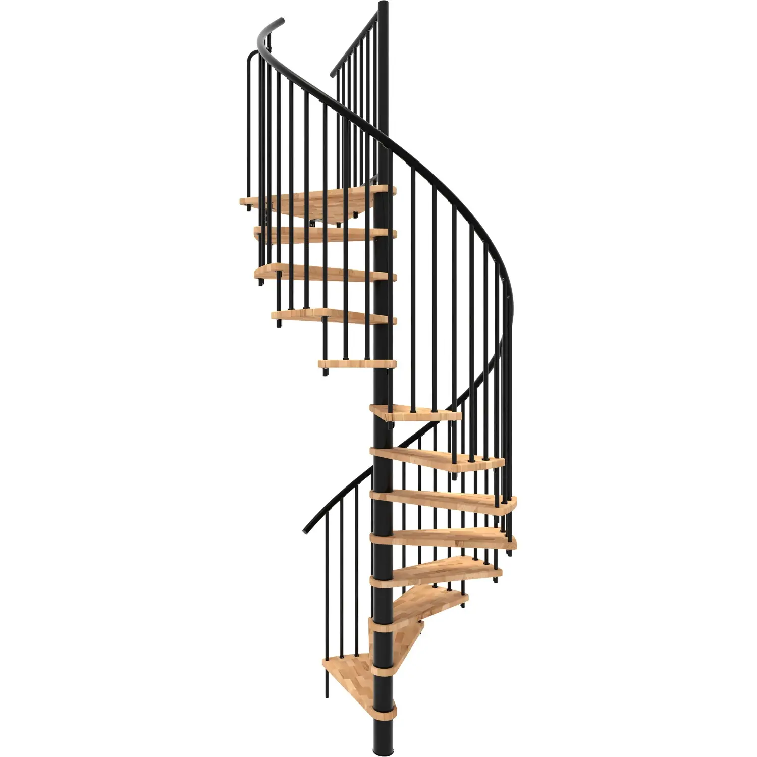 Minka STAIRS Kombinované točité schodiště Spiral Smart buk/černá pr. 120 cm
