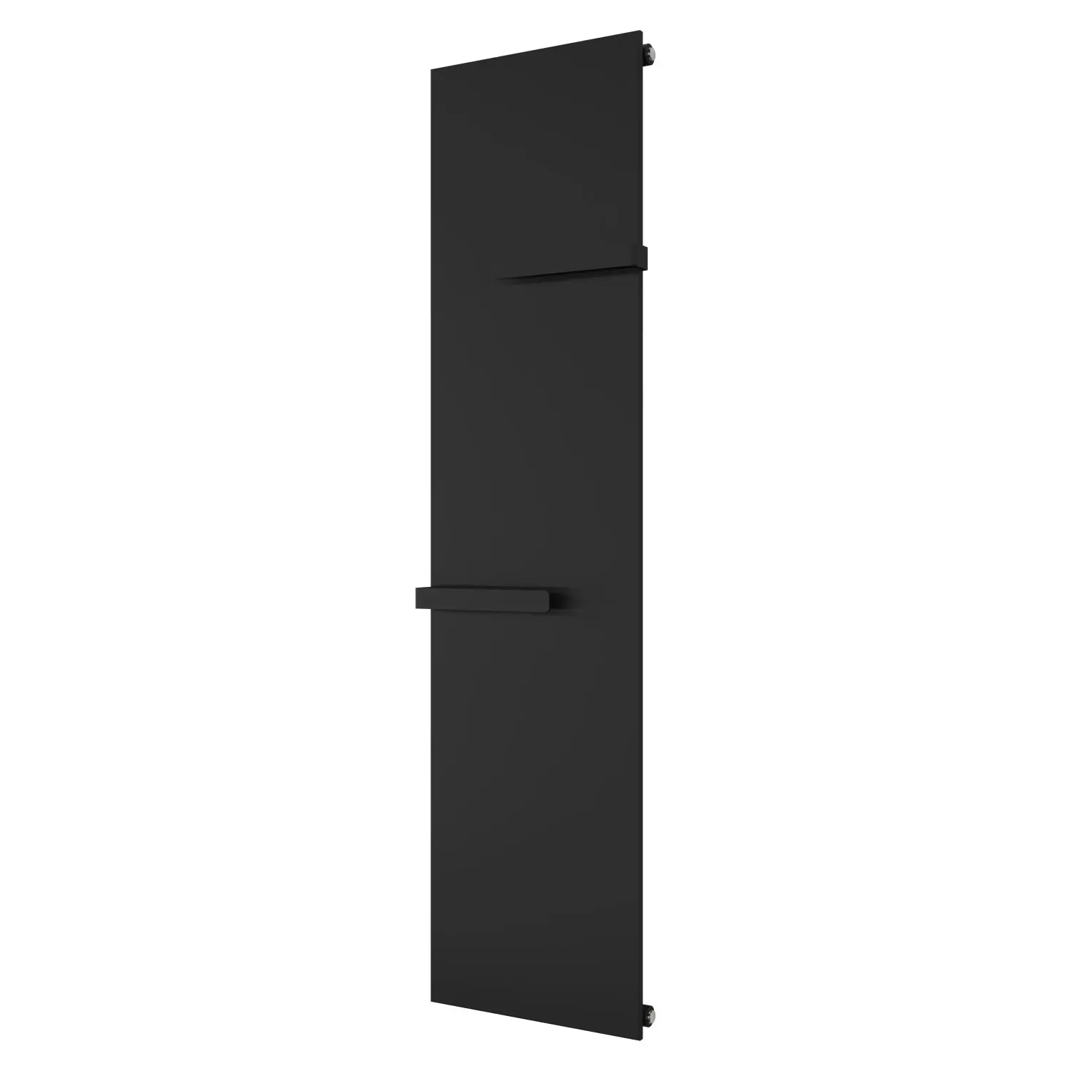 Azur Designový koupelnový radiátor Molly, 671 W, matná černá, 182 x 45,2 cm