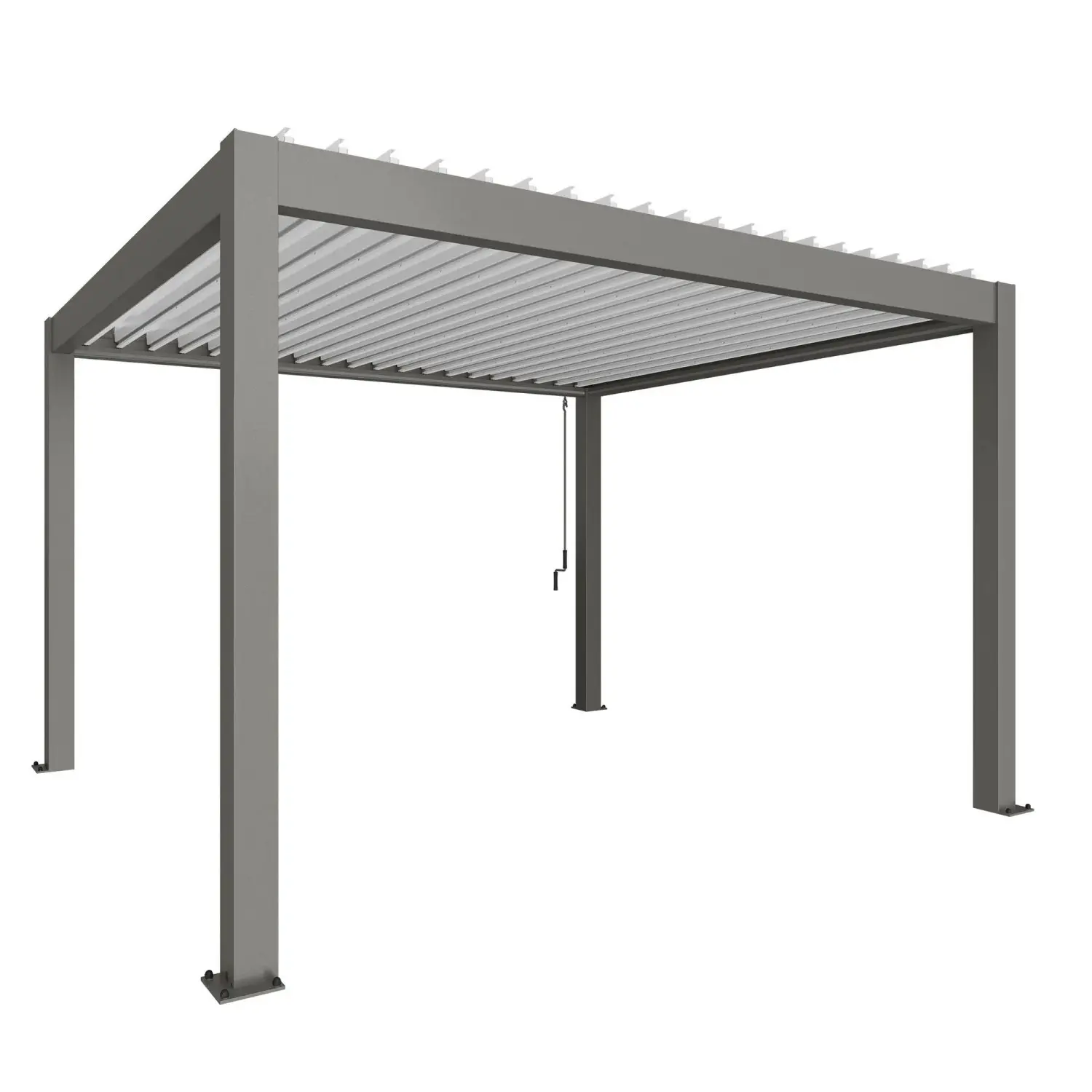 Biohort Pergola 4 x 3,5 křemenově šedá/bílá 404,5 x 367,5 cm
