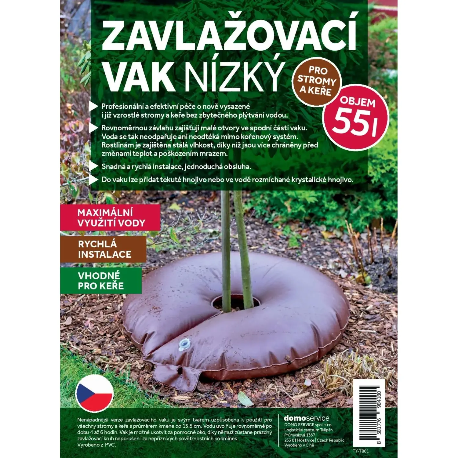 Domoservice Zavlažovací vak nízký 55 l