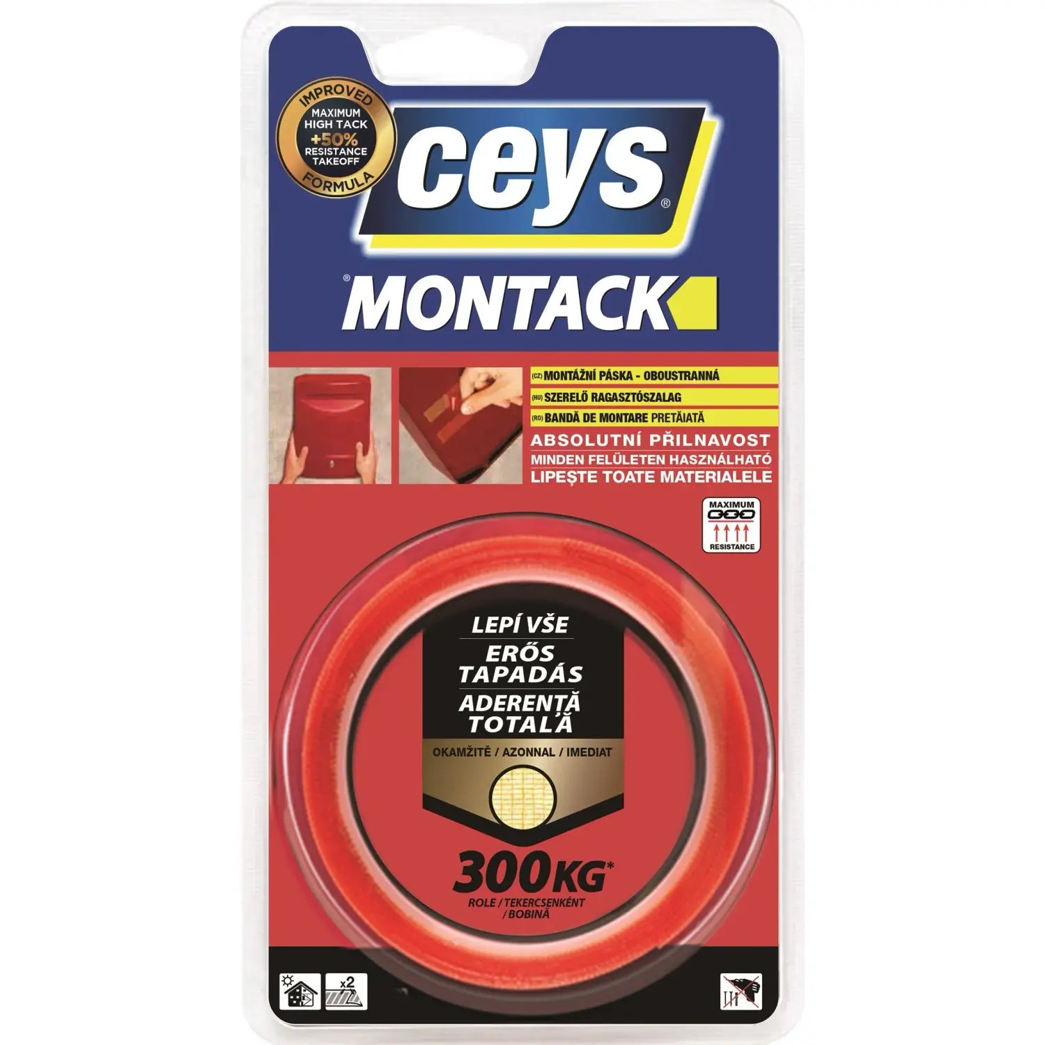 Ceys Páska oboustranná MONTACK LEPÍ VŠE OKAMŽITĚ 2,5 m x 19 mm