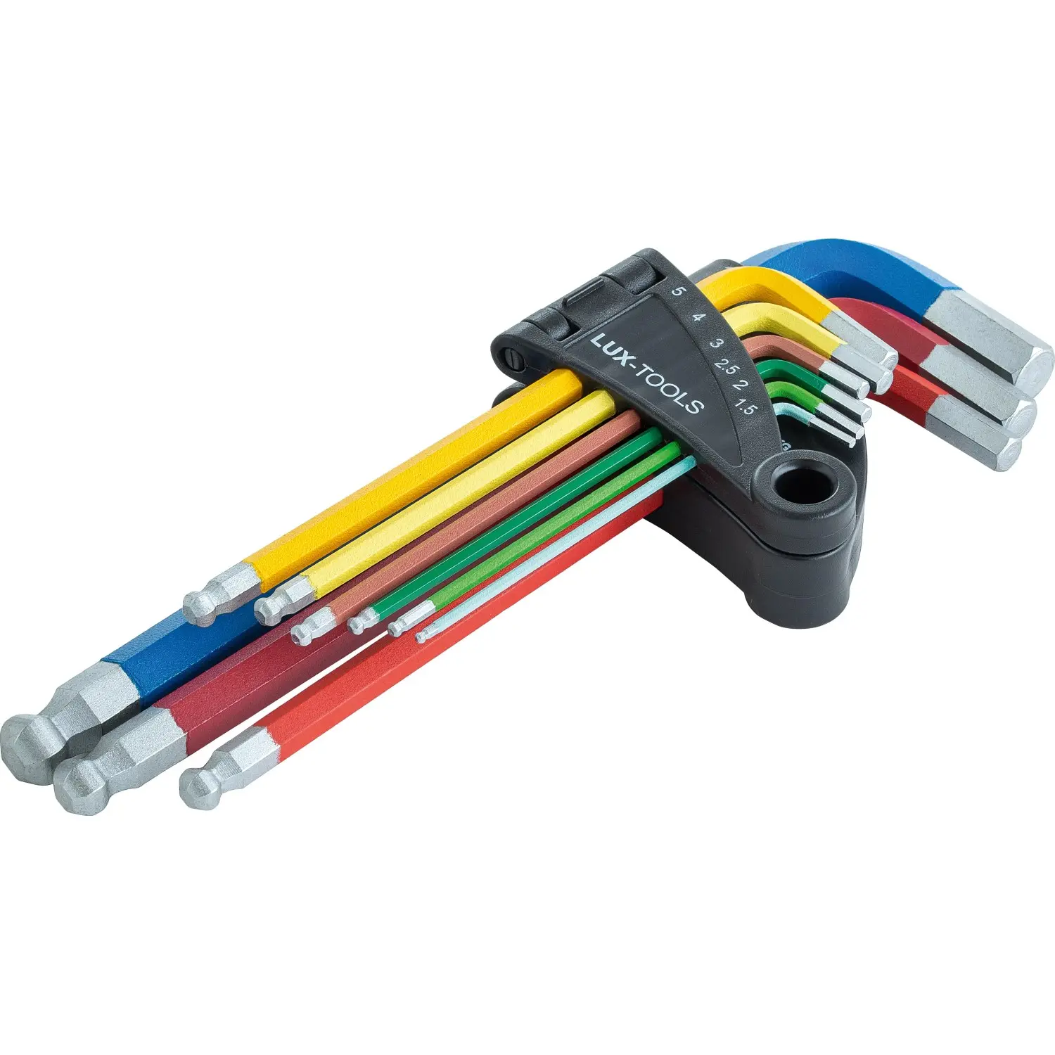 LUX-TOOLS Sada úhlových klíčů Hex, 9dílná (1,5/2/2,5/3/4/5/6/8/10 mm)