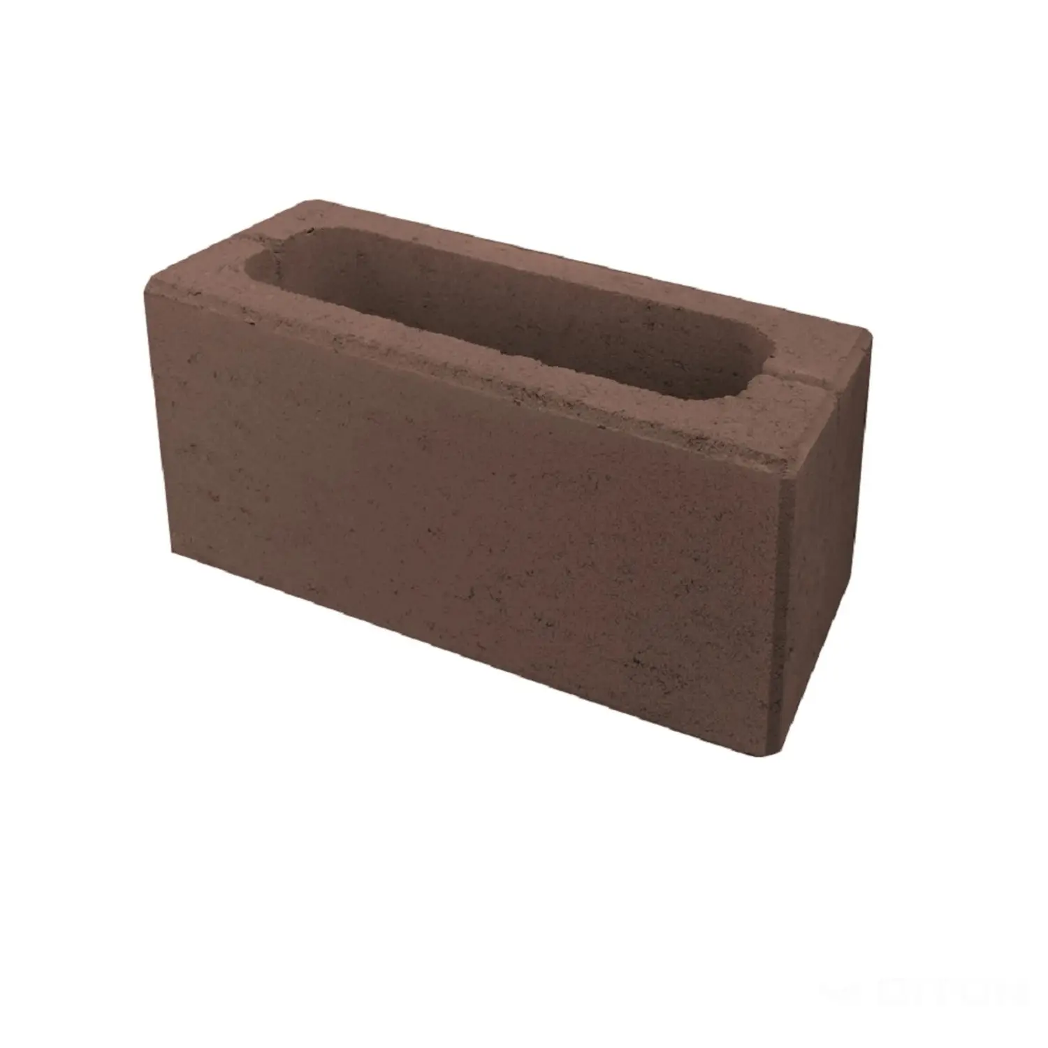 DITON Plotová tvárnice s fazetou H hladká hnědá 38,5 x 19 x 19 cm