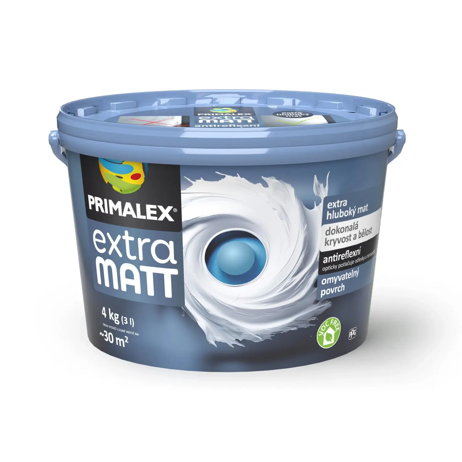 PRIMALEX Vnitřní malířský nátěr Extra Matt sněhobílý 4 kg