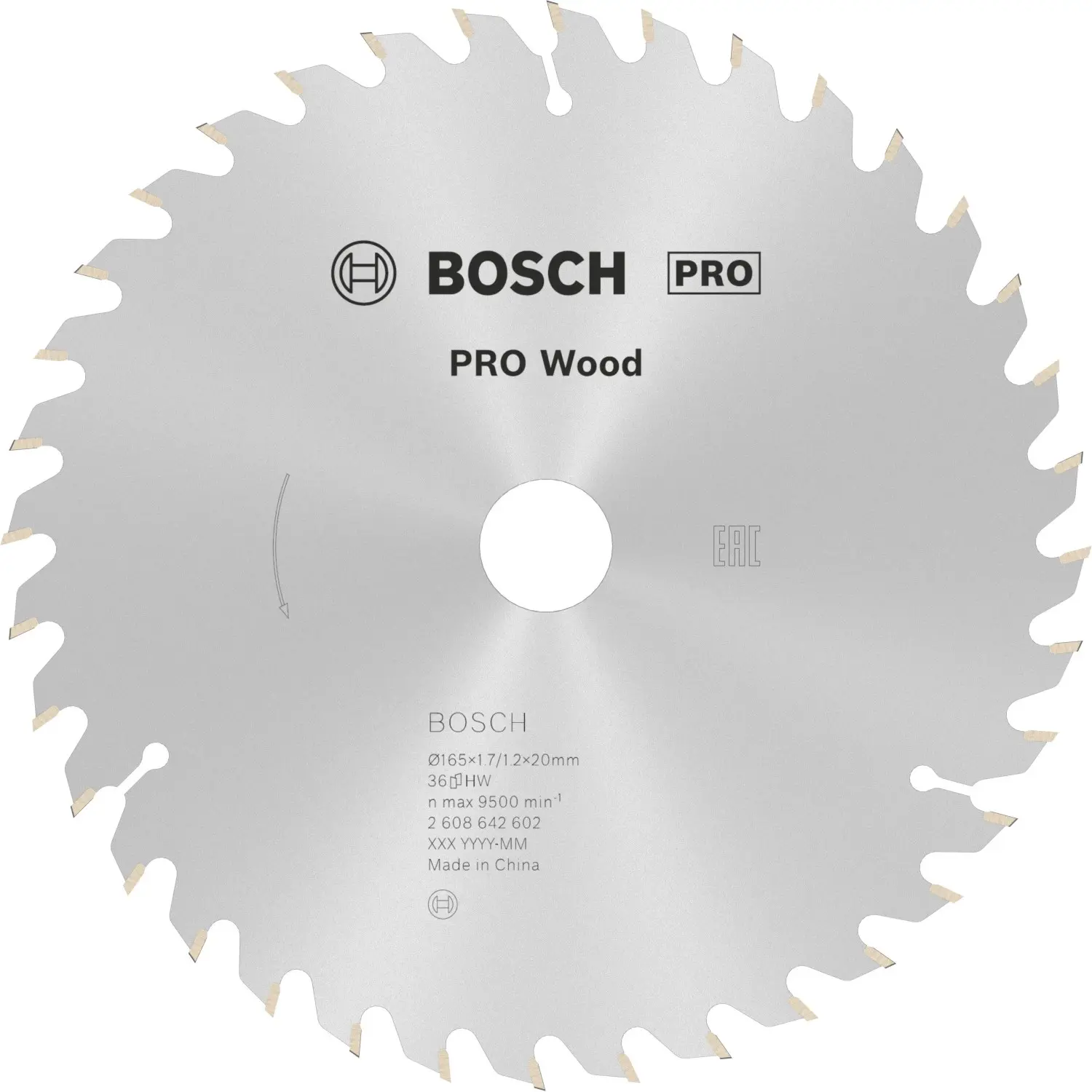 Bosch Pilový kotouč PRO Wood pro okružní pilu pr. 165 x 30mm, 1,7/1,2mm (24zubů)