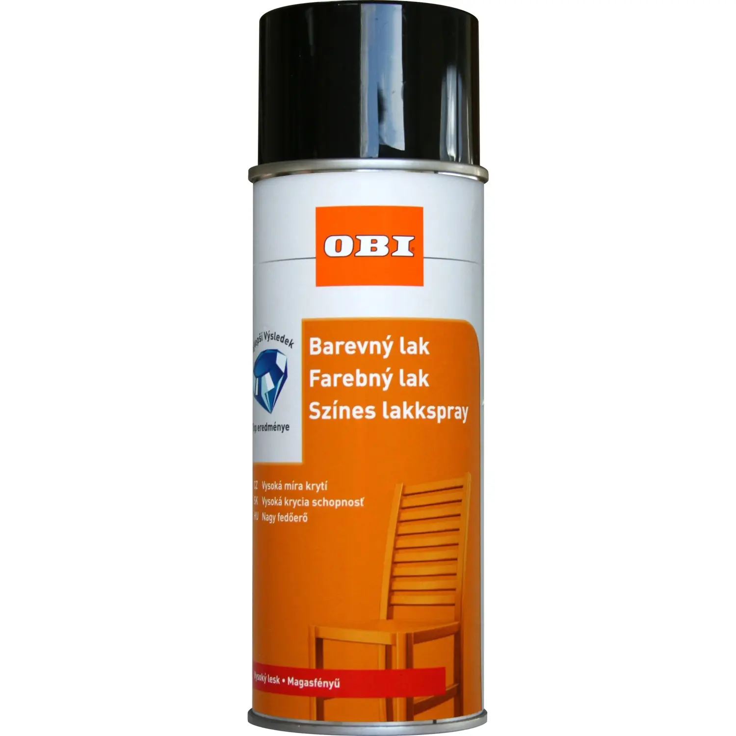 OBI Lak ve spreji vysoce lesklý RAL 9005 černá 400 ml