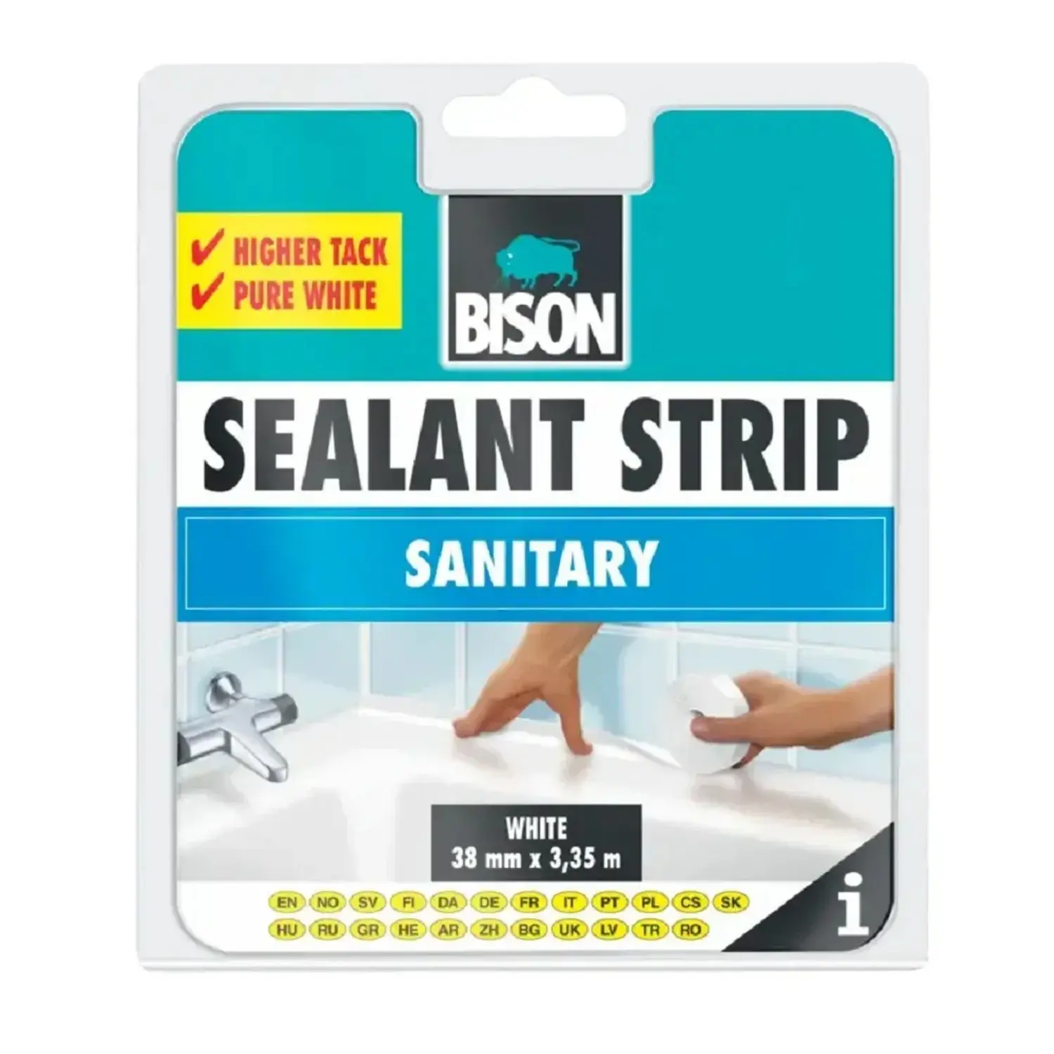 BISON Samolepicí těsnicí páska SEALANT STRIP SANITARY WHITE, 38 mm x 3,35 m