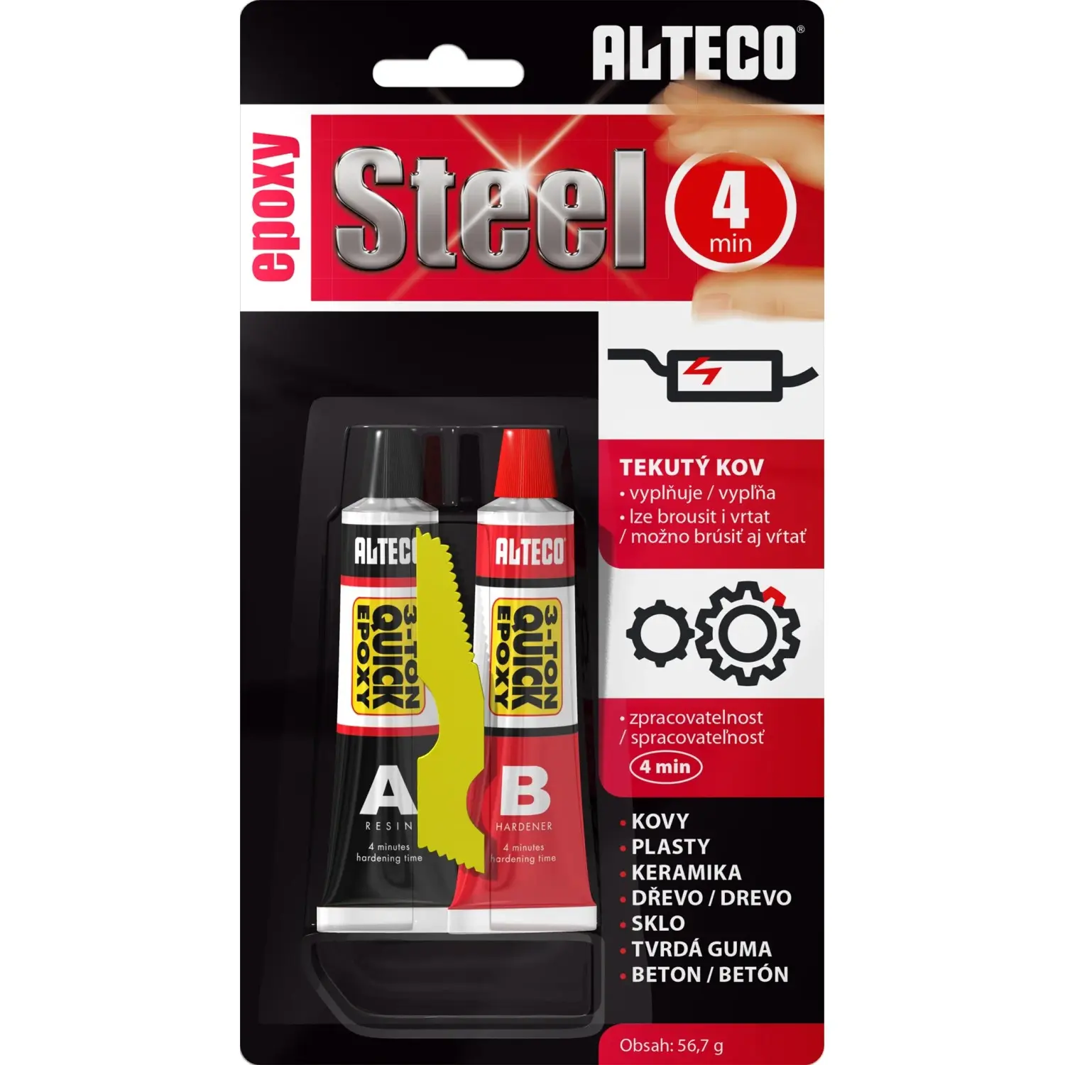 ALTECO Epoxidové lepidlo Epoxy Steel 4 min, 56,7 g