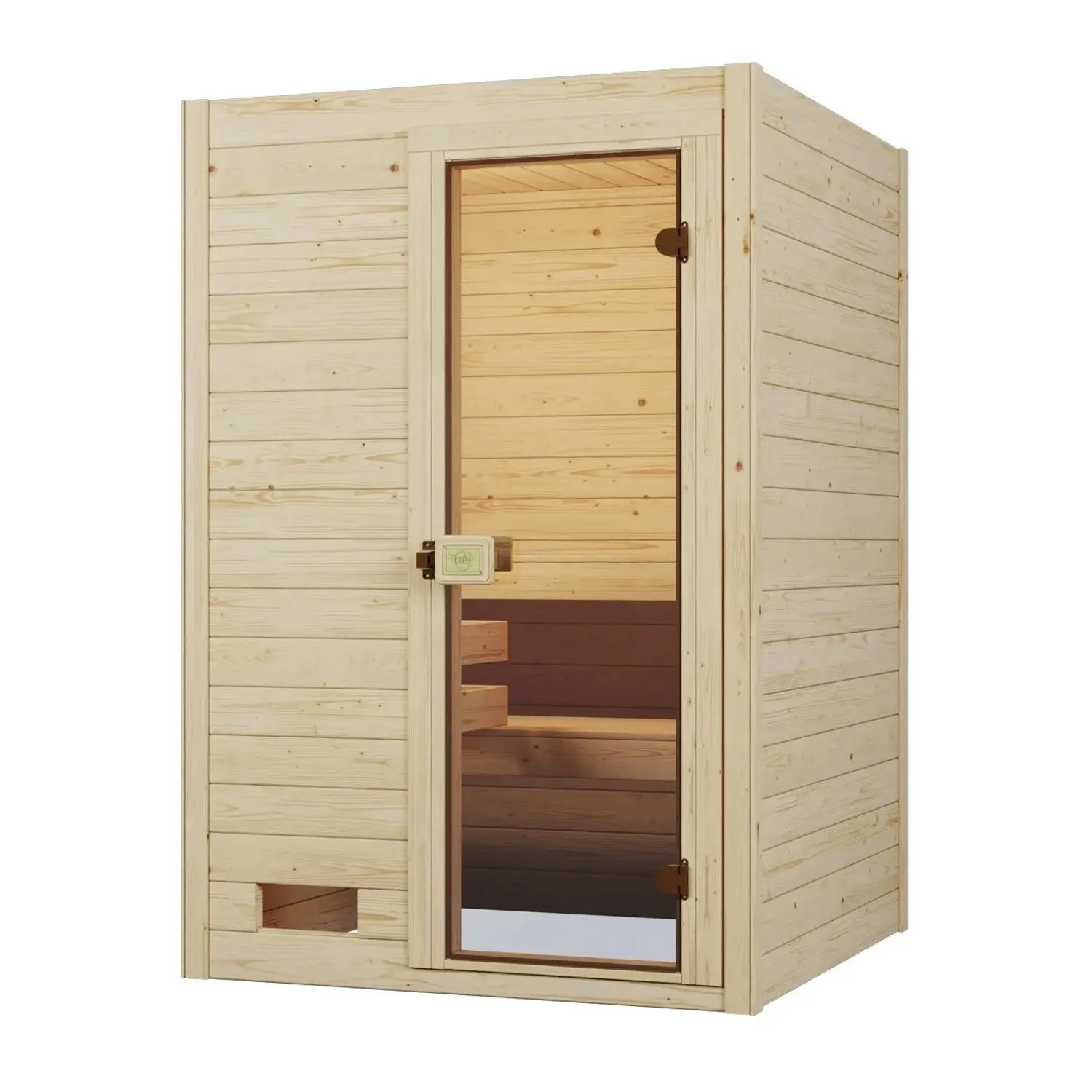 Weka Dřevěná sauna Valida 1 skl.dv., přírodní, 139x139x203,5 cm + Kompakt 3,6 kW