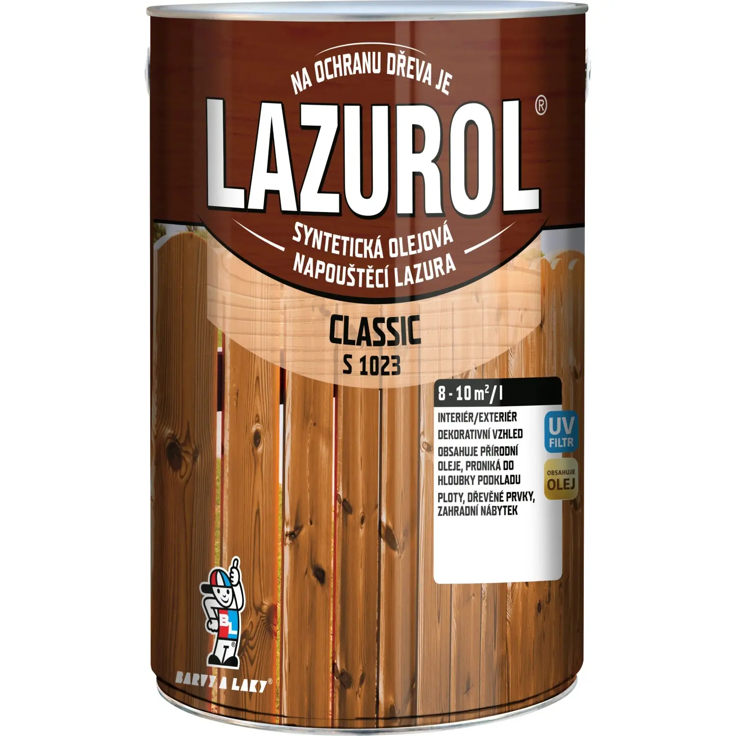 LAZUROL Lazura na dřevo CLASSIC S1023, 0022 palisandr 4 l