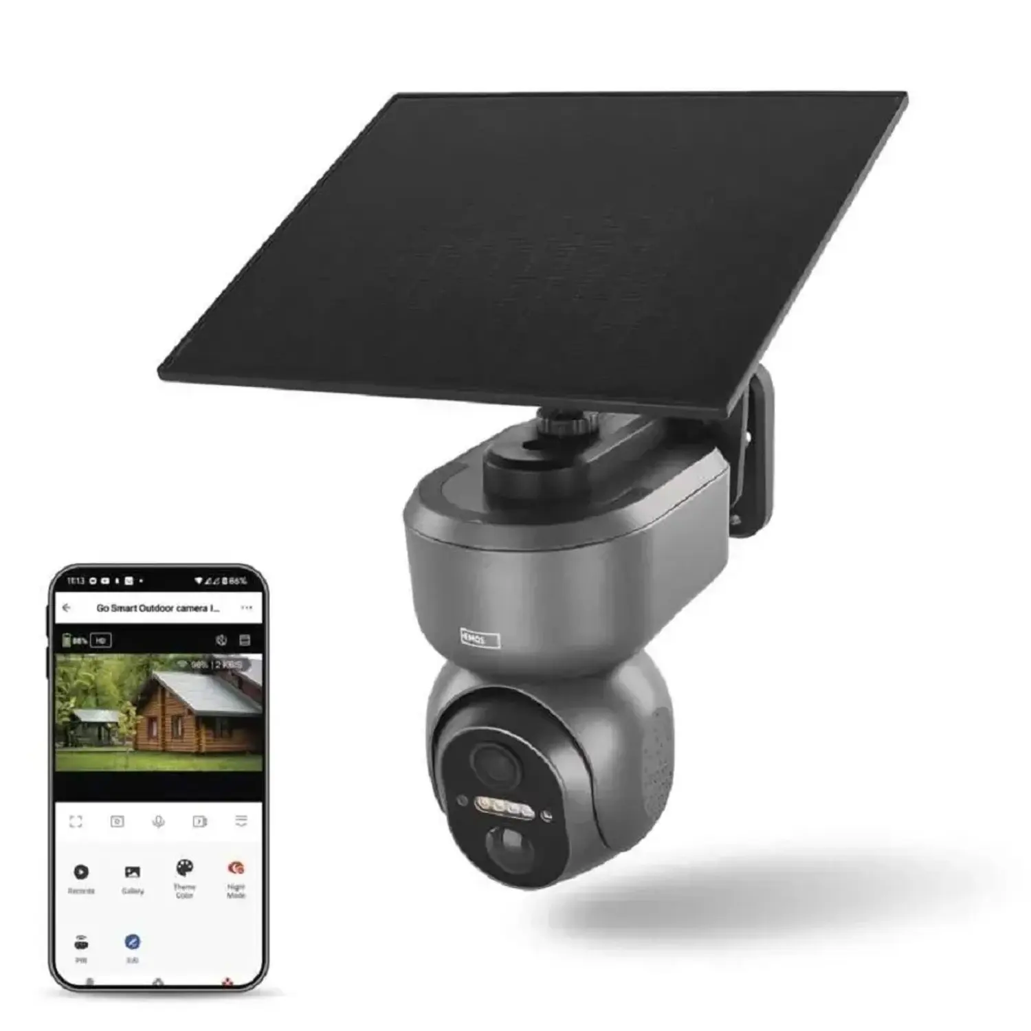 EMOS GoSmart venkovní otočná kamera IP-6000 OWL s 4G/LTE, šedá H4058