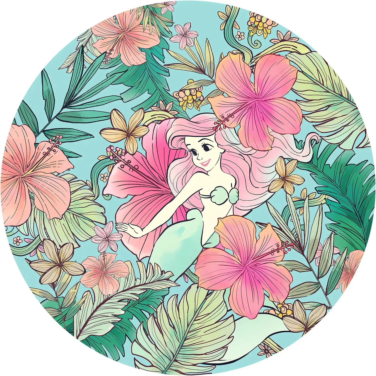 Komar Samolepicí vliesová fototapeta Dot Ariel Ocen Flowers pr. 125 cm