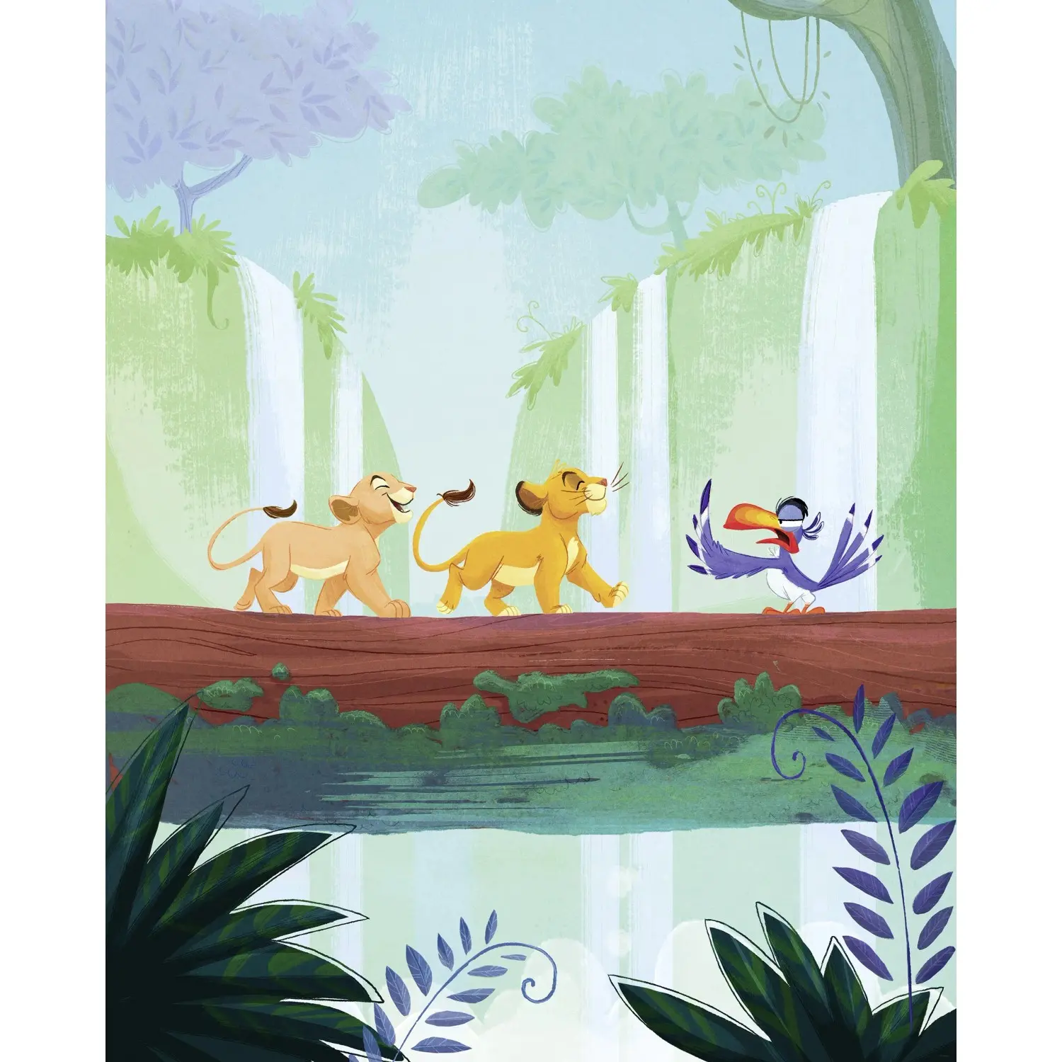 Komar Vliesová fototapeta Disney The Lion King Classic Waterfall 200 x 250 cm