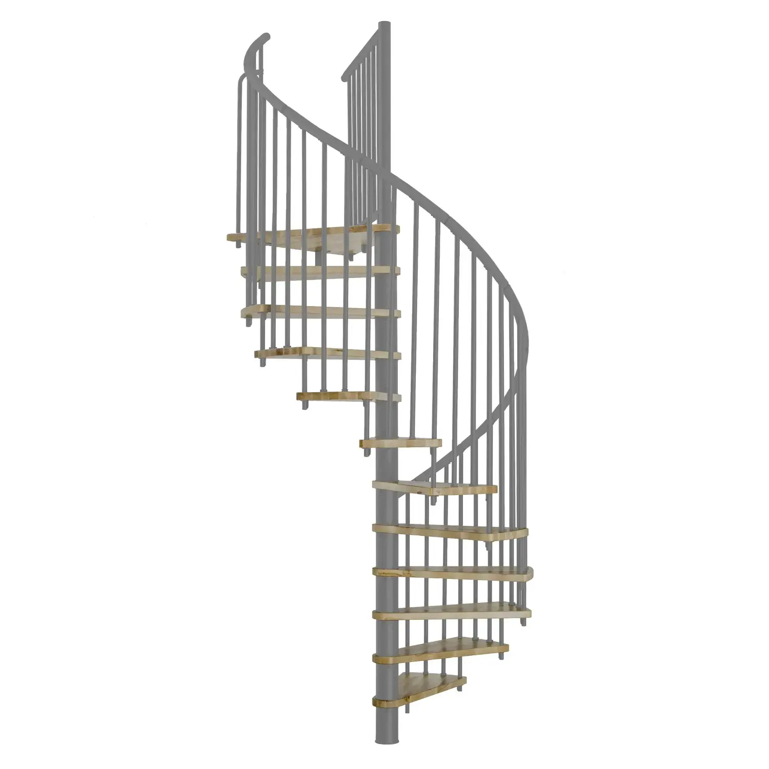Minka STAIRS Kombinované točité schodiště Spiral Effect dub/šedá pr. 120 cm