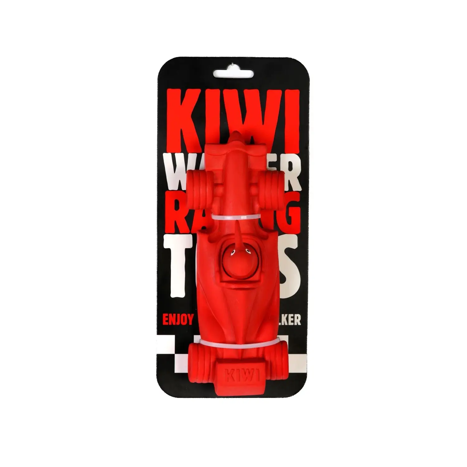 Kiwi Walker Latexová hračka pískací Formula, červená, 19 cm