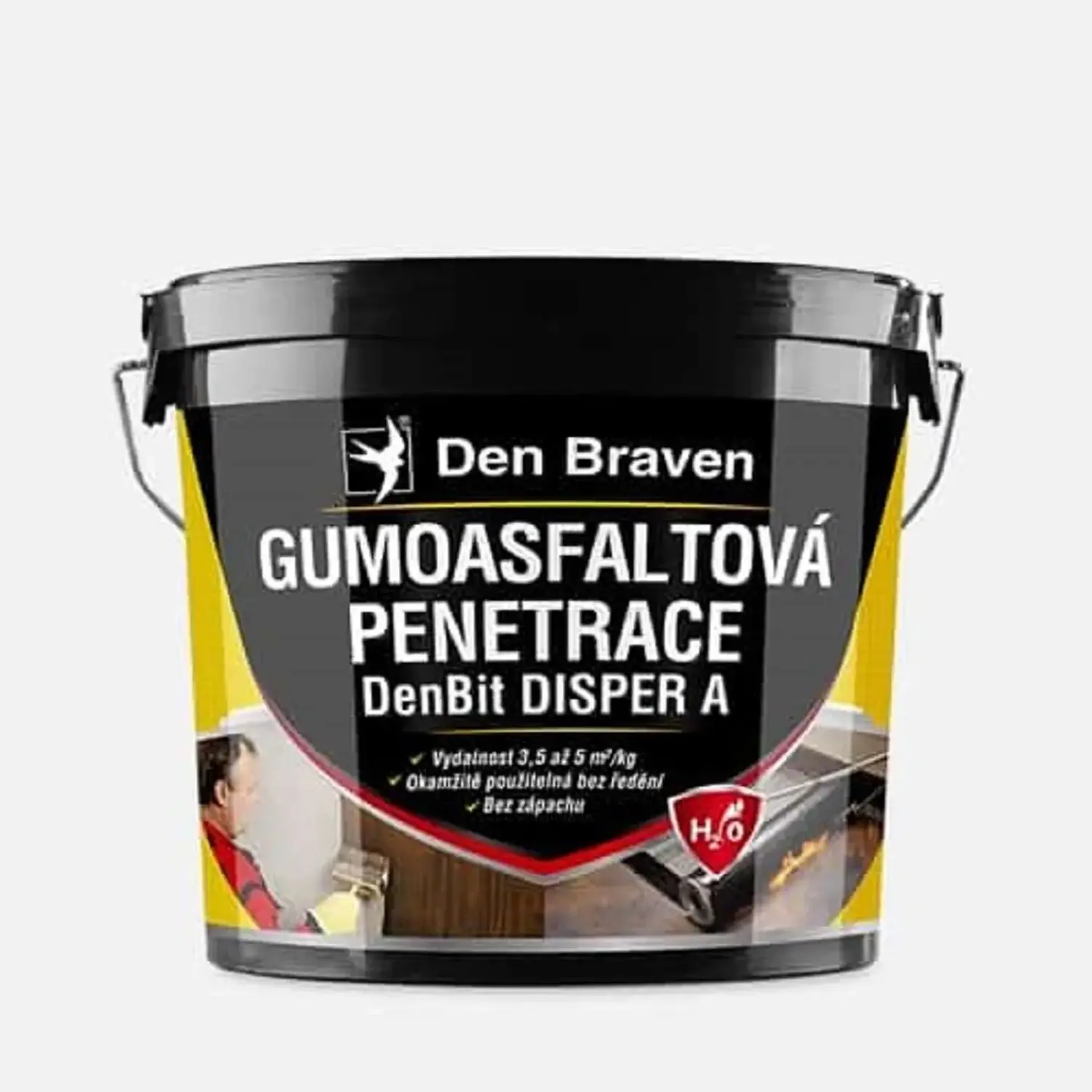 Den Braven Gumoasfaltová penetrace DenBit DISPER A Typ: kbelík, Barva: černá, v balení: