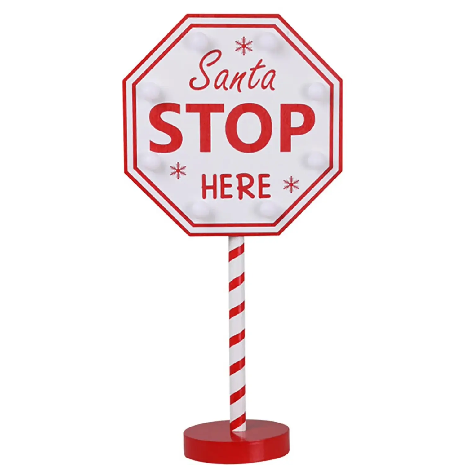 Koopman Vánoční dopravní značka "STOP" 8 LED teplá bílá, různé druhy, 20x10x40cm