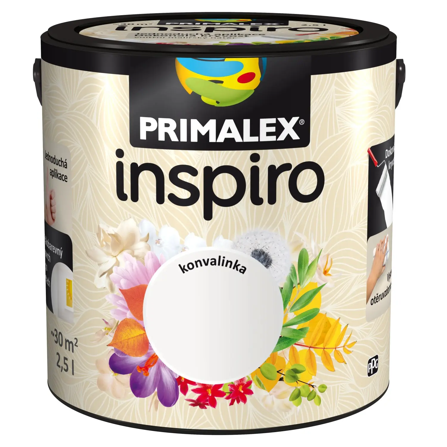 PRIMALEX Barevný vnitřní malířský nátěr Inspiro konvalinka 2,5 l