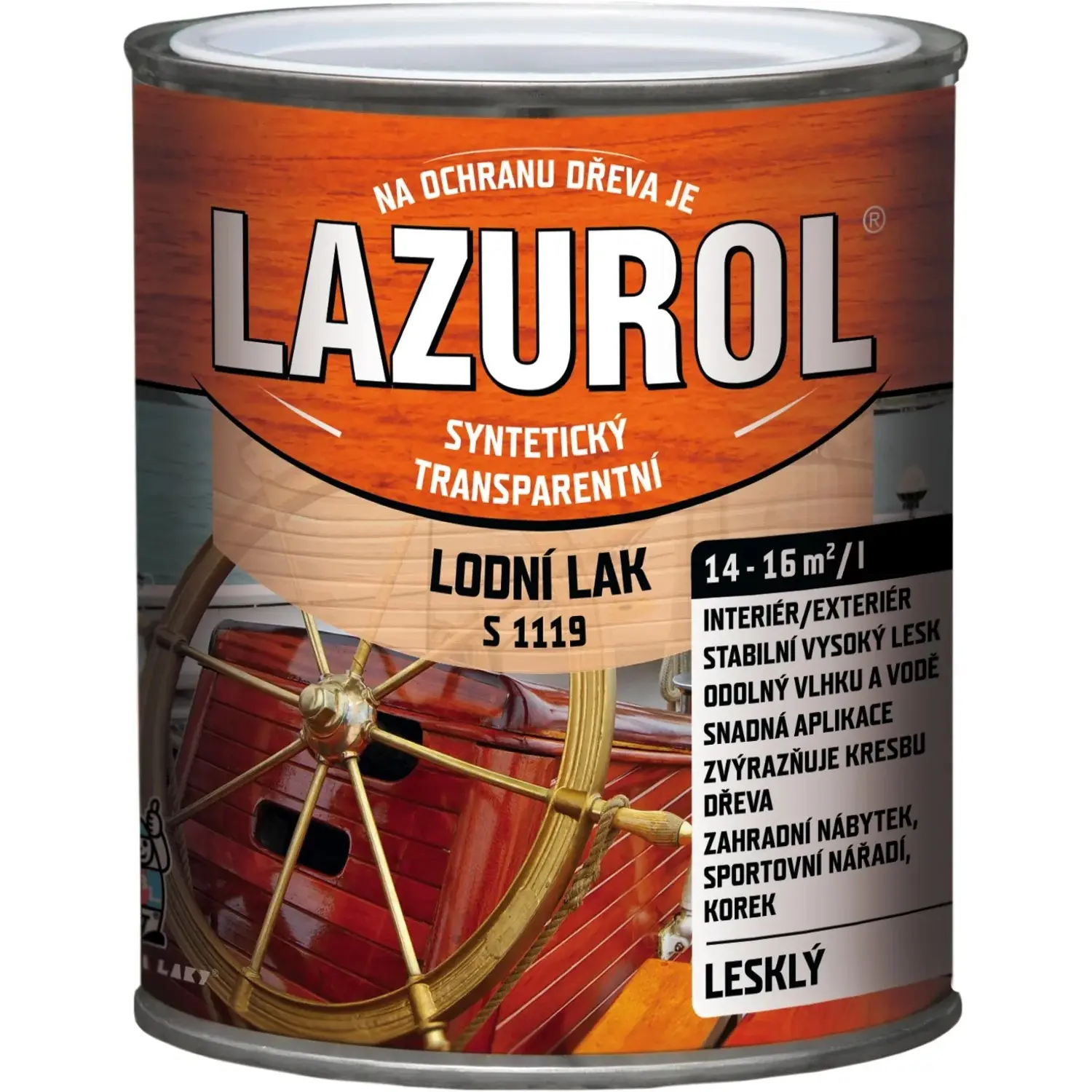 Lazurol Lodní lak S1119 bezbarvý lesklý 750 ml