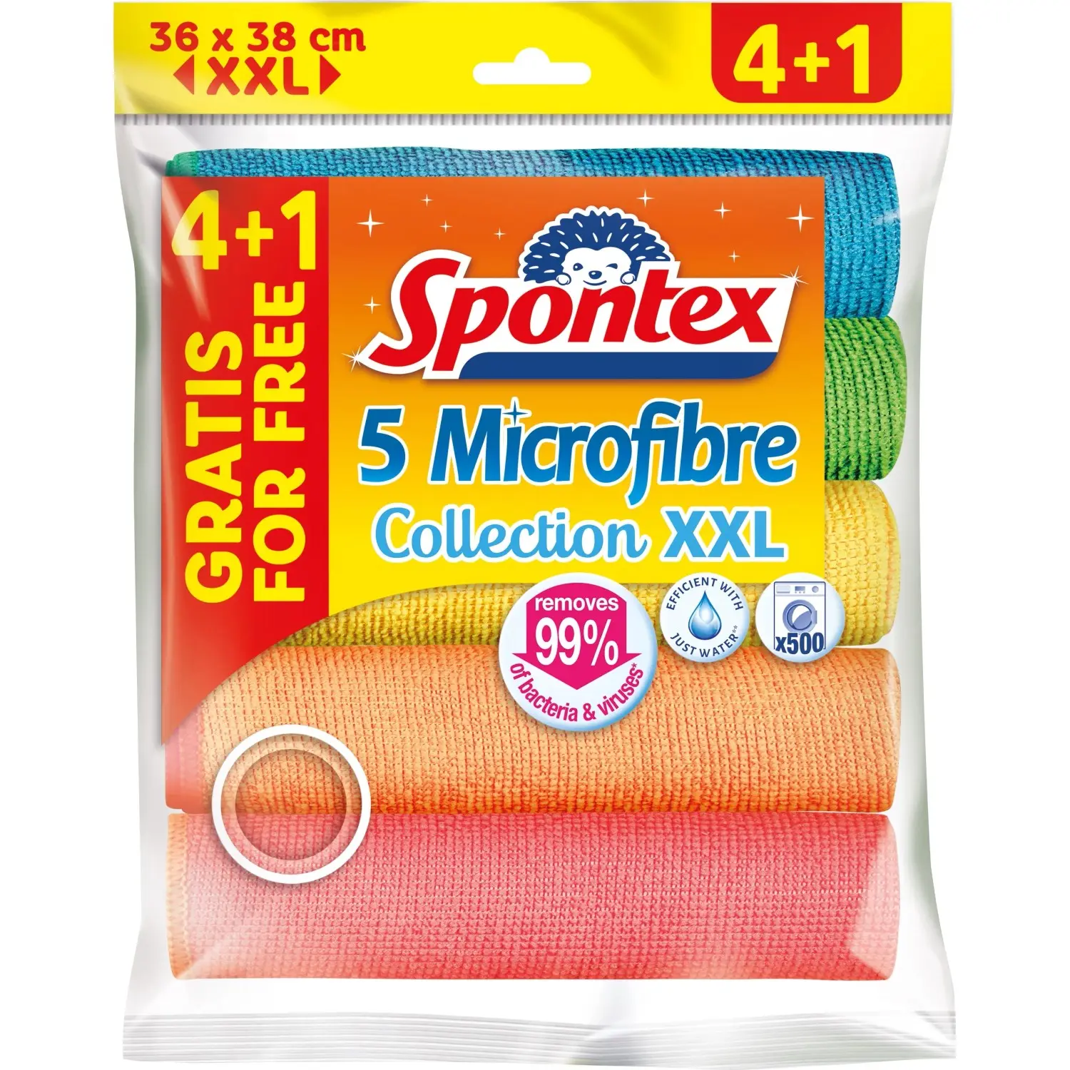 Spontex hadříky z mikrovlákna XXL 4 + 1 ks