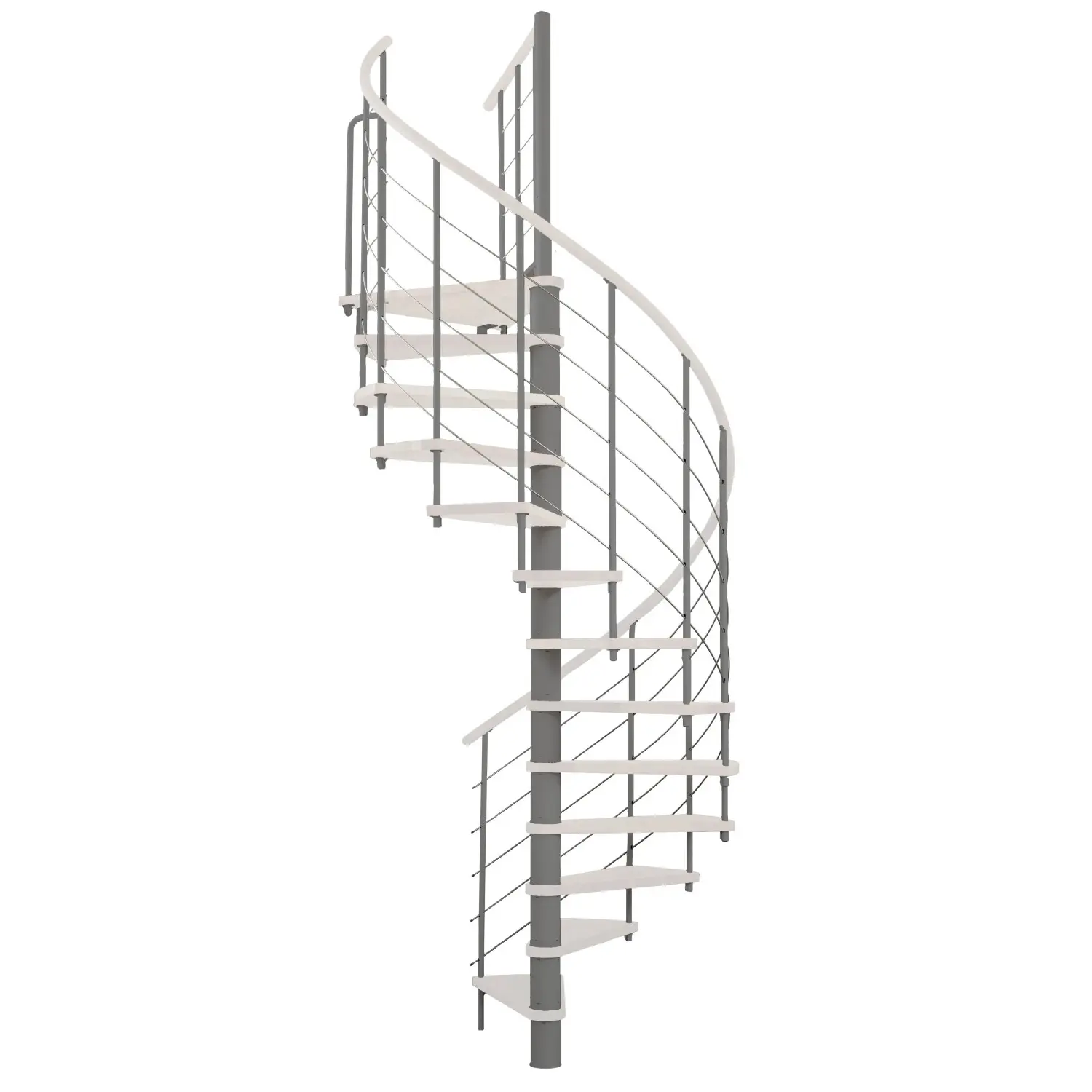Minka STAIRS Kombinované točité schodiště Venezia bílá/šedá pr. 160 cm