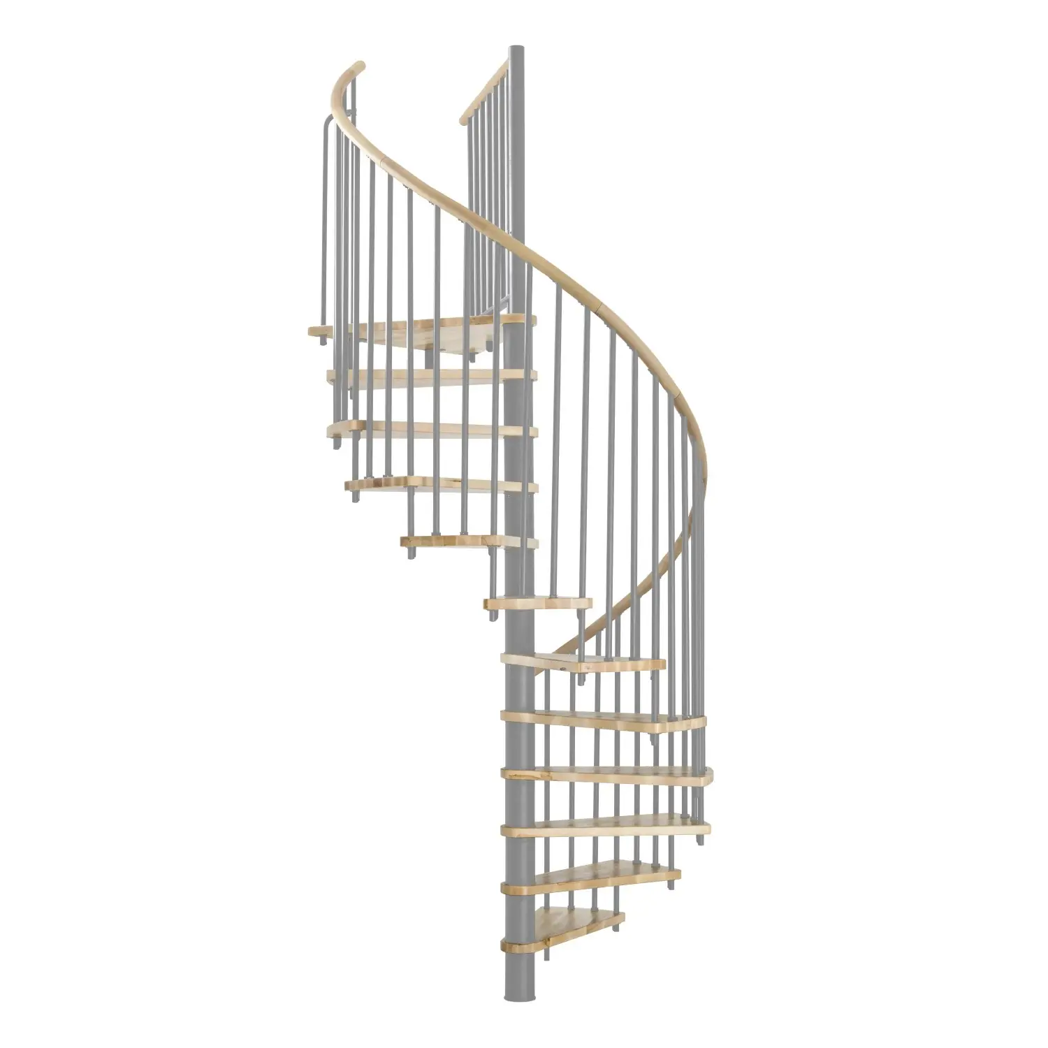 Minka STAIRS Kombinované točité schodiště Spiral Wood dub/šedá pr. 120 cm