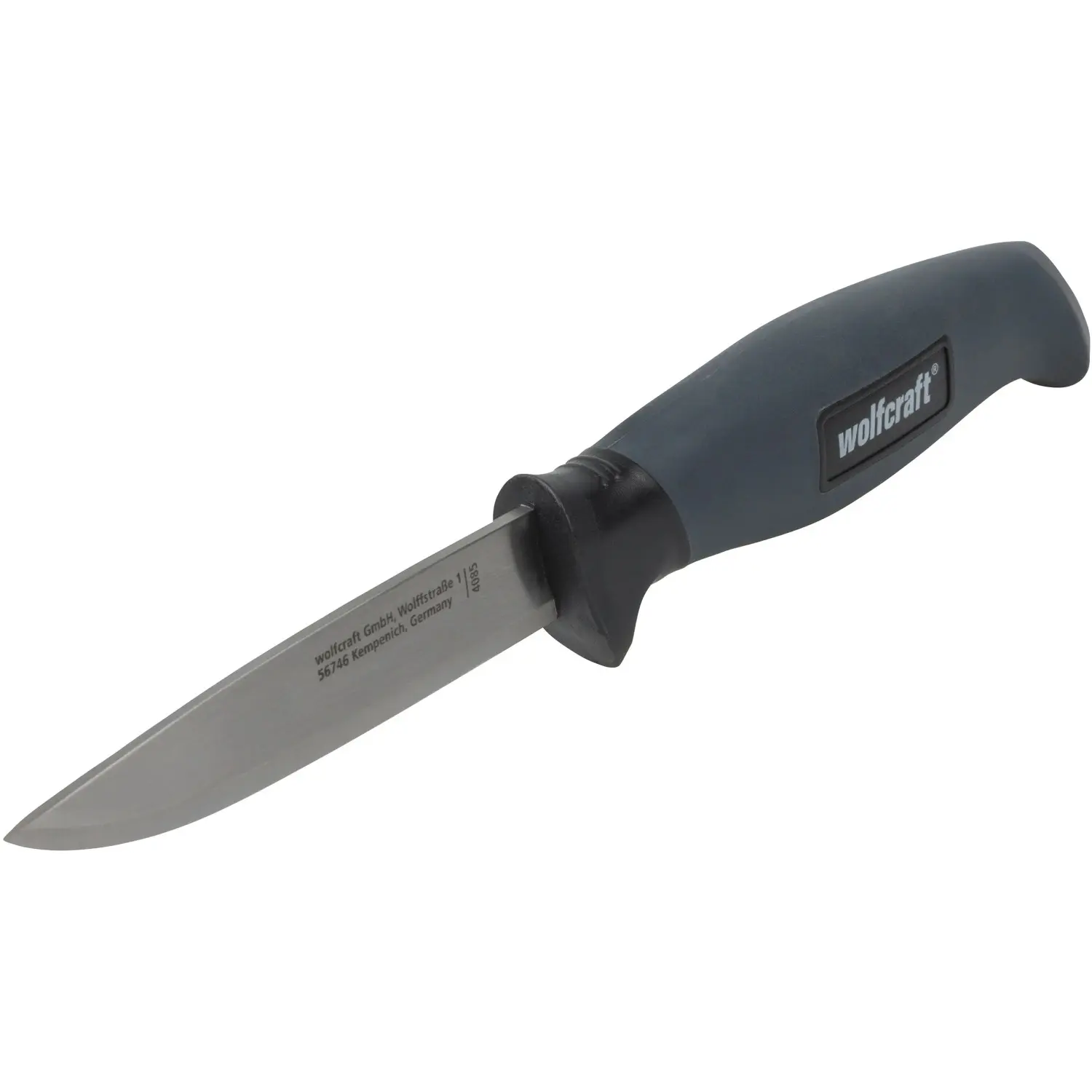 Wolfcraft Outdoorový nůž s hladkou čepelí a pouzdrem, čepel 95 mm