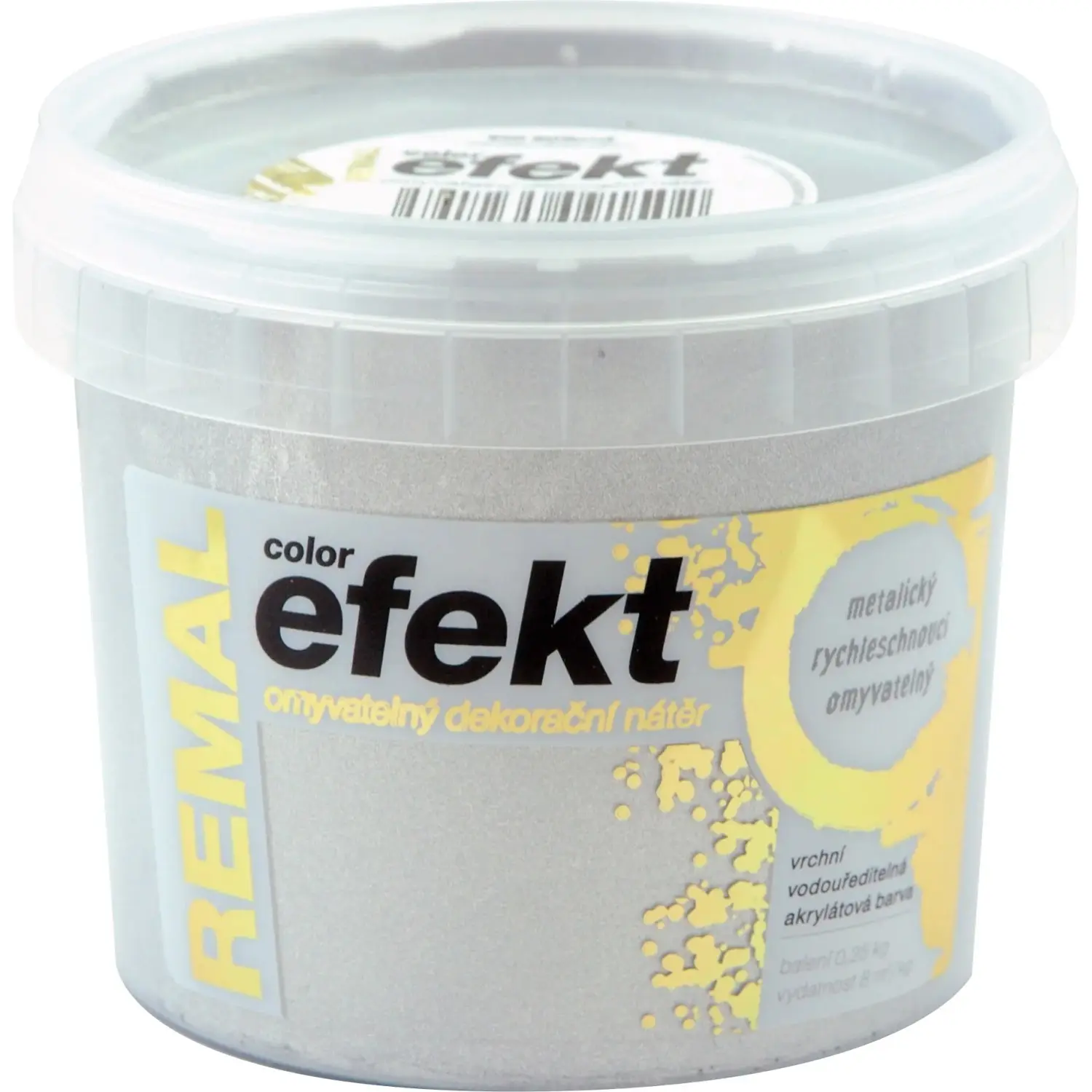 REMAL Omyvatelný dekorační malířský nátěr Color Efekt 0900 stříbrný 250 g